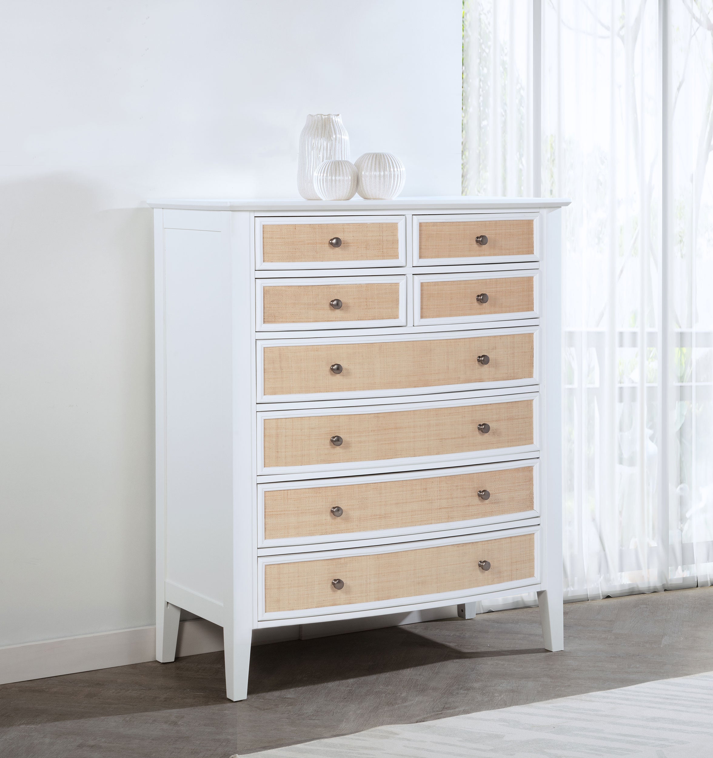 Bexhill 8-drawer Chest of Drawers White — view 2