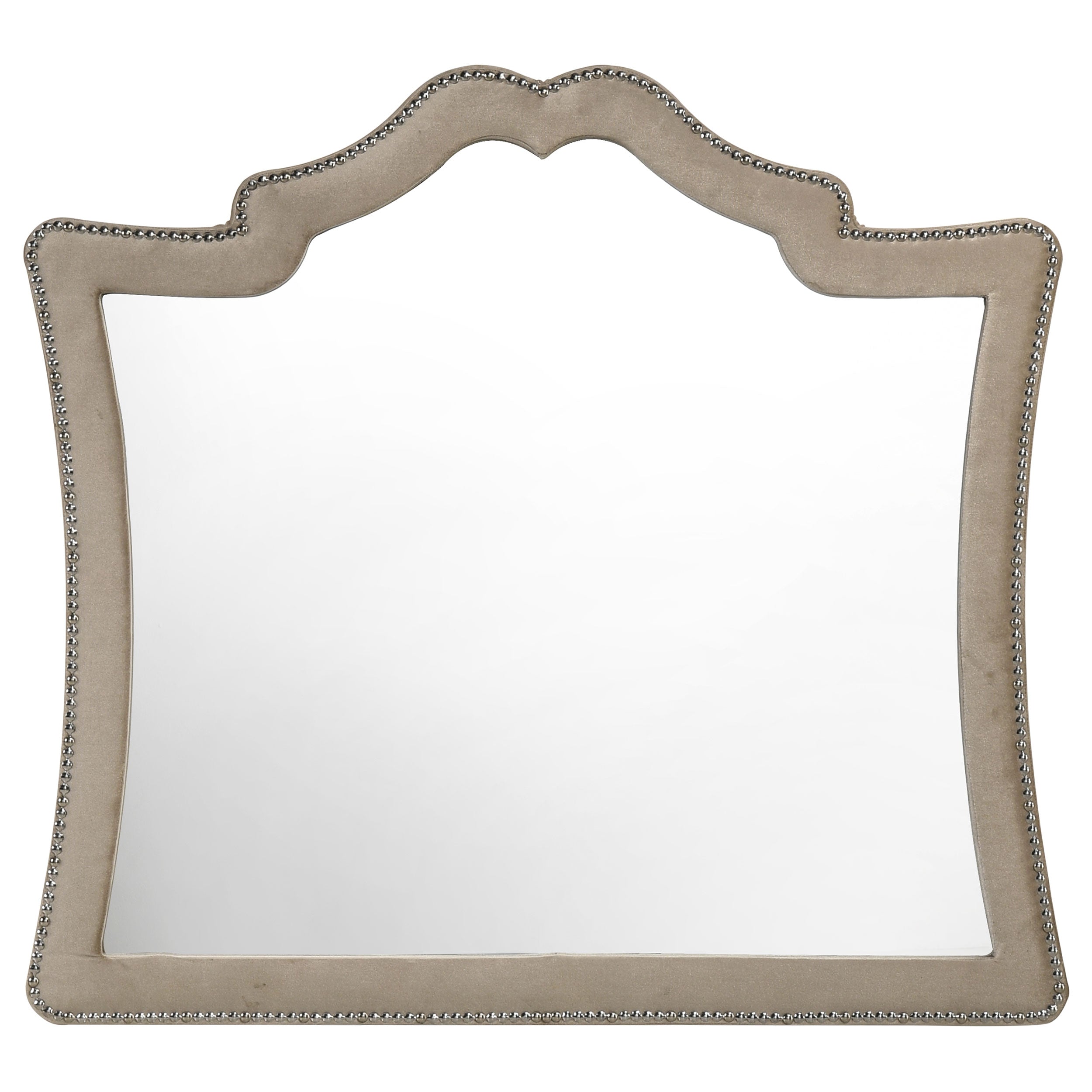 Antonella Upholstered Dresser Mirror Camel — view 3