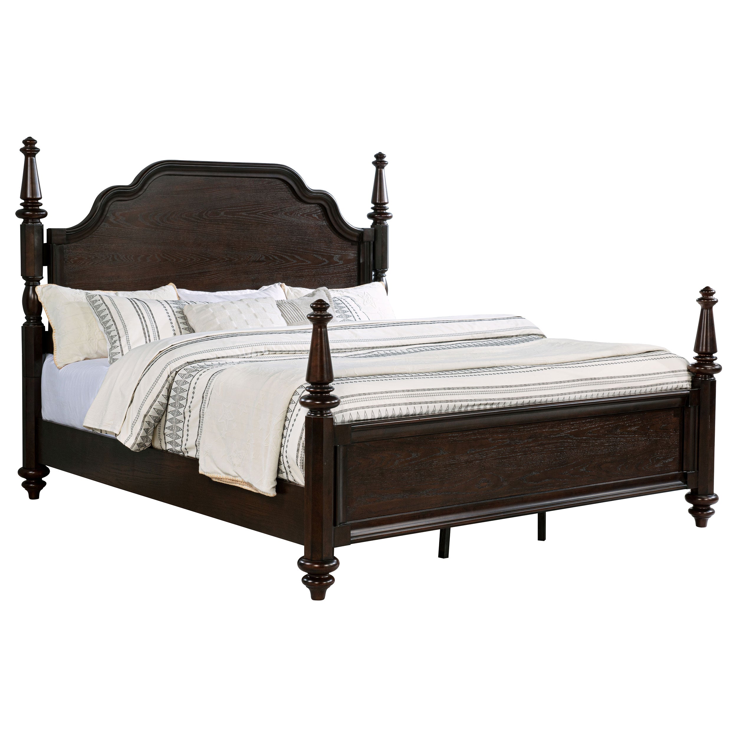 Andover 63-inch Four Poster Eastern King Bed Dark Oak — view 3