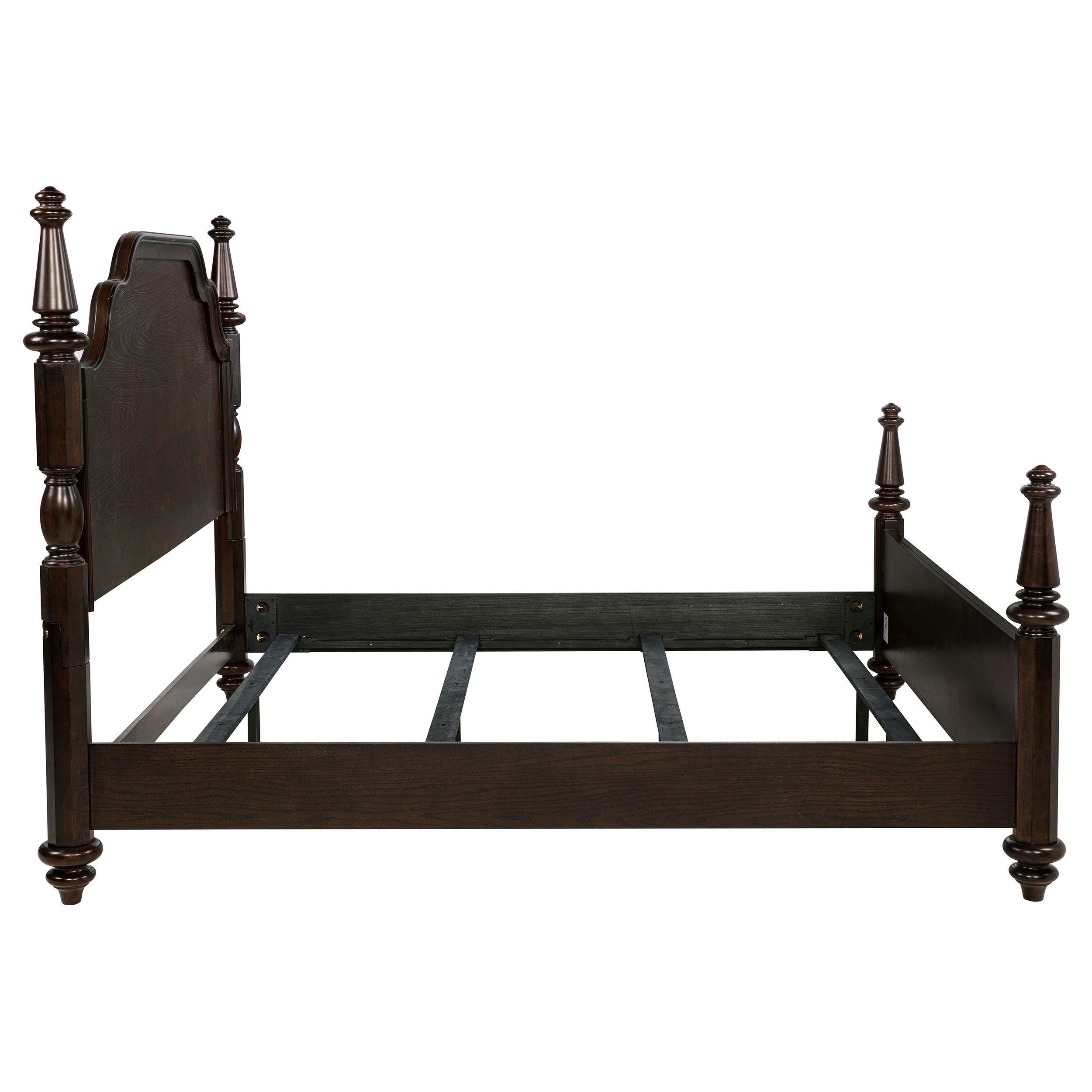 Andover 63-inch Four Poster Eastern King Bed Dark Oak — view 6
