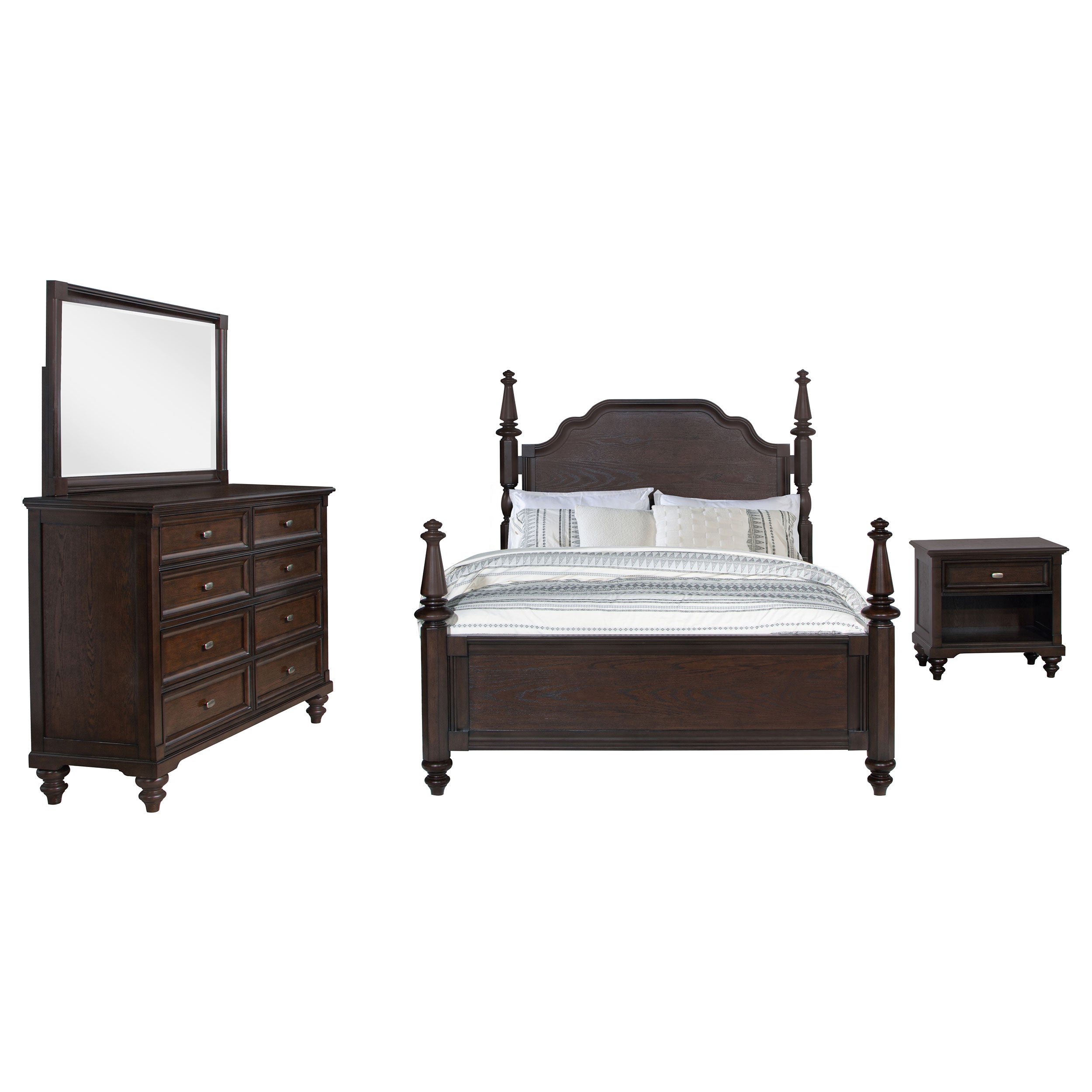 Andover 4-piece California King Bedroom Set Dark Oak — view 2