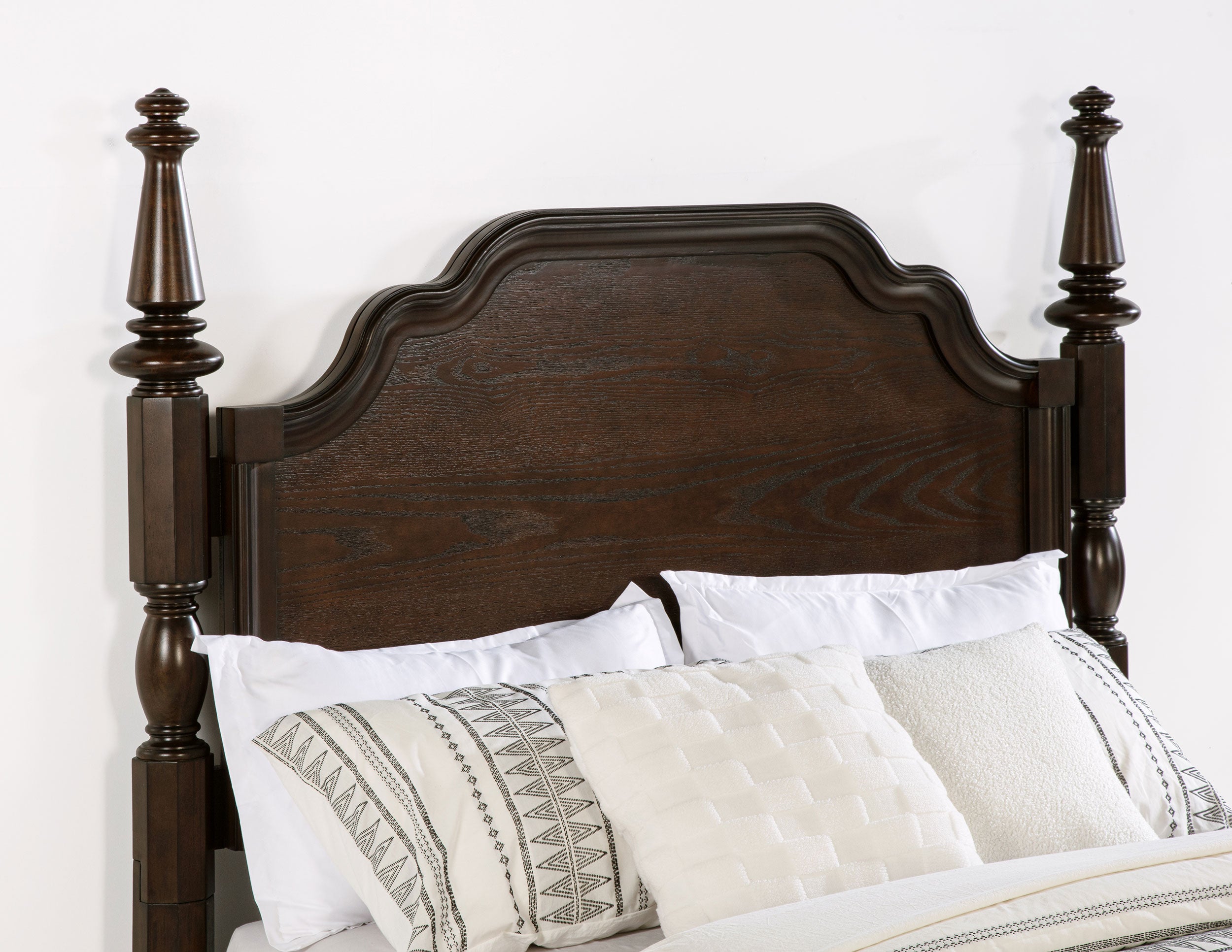 Andover 63-inch Four Poster California King Bed Dark Oak — view 5