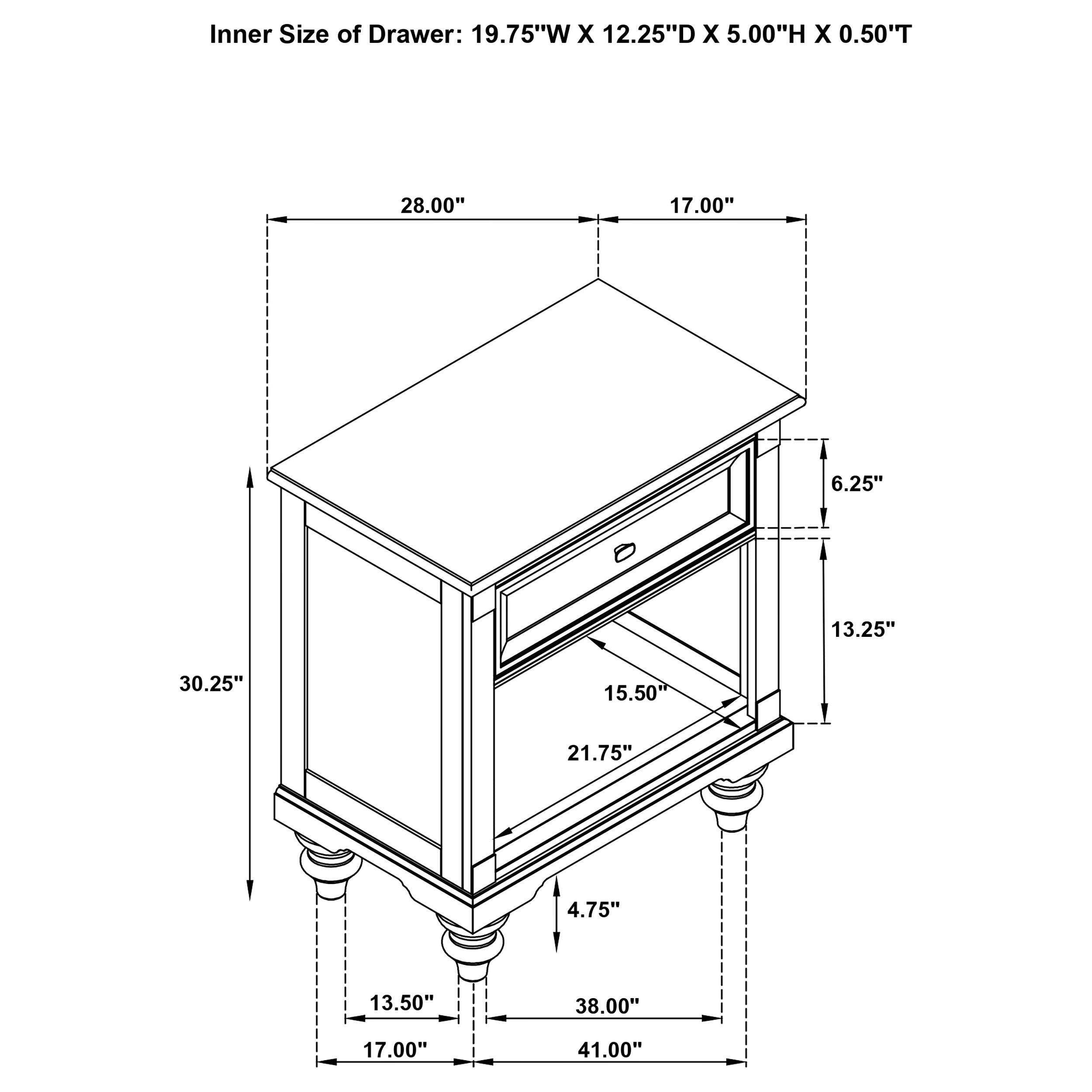 Andover 4-piece Queen Bedroom Set Dark Oak — view 17