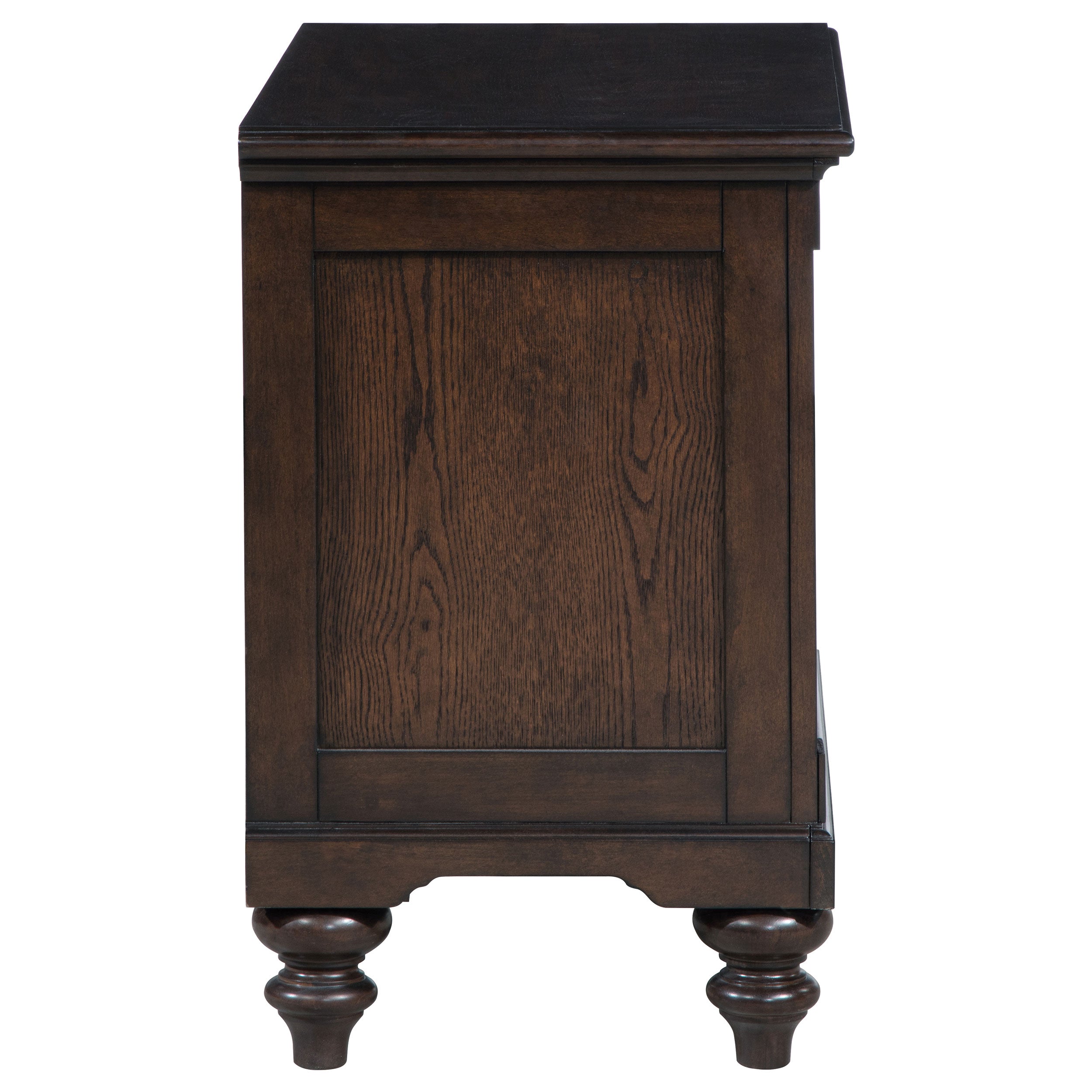 Andover 1-drawer Nightstand Bedside Table Dark Oak — view 9