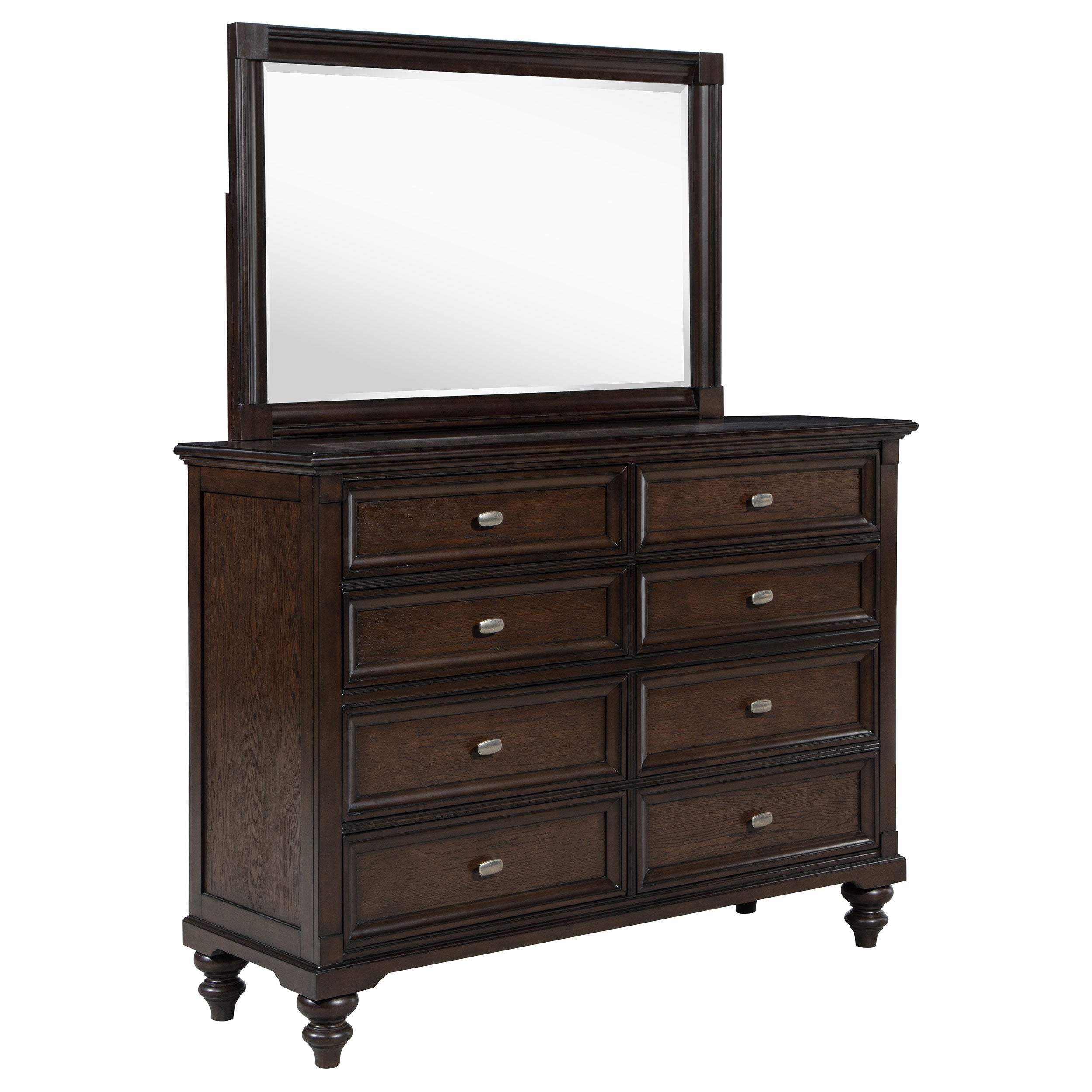 Andover 8-drawer Dresser and Mirror Dark Oak — view 1