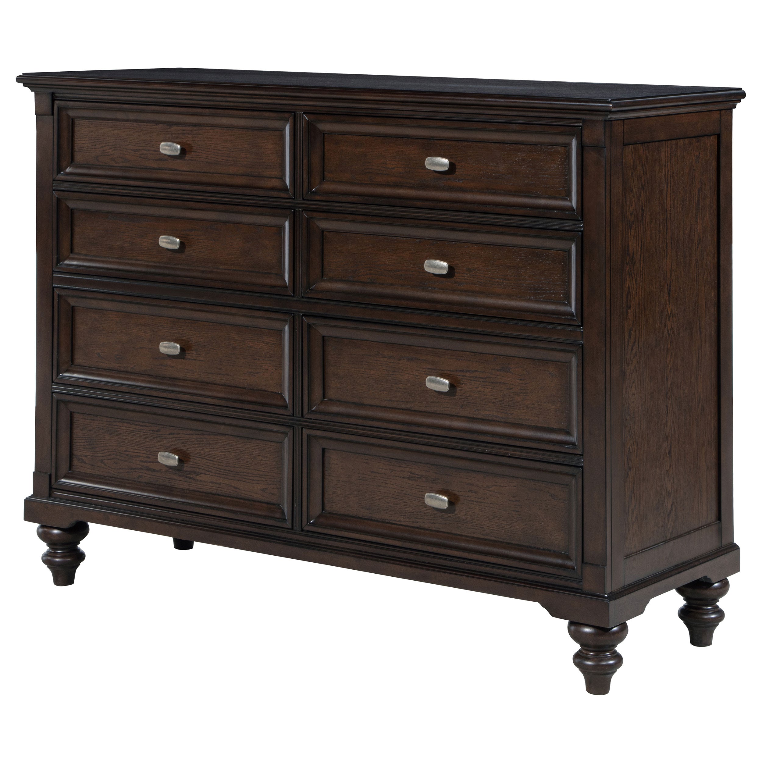 Andover 8-drawer Dresser Cabinet Dark Oak — view 4