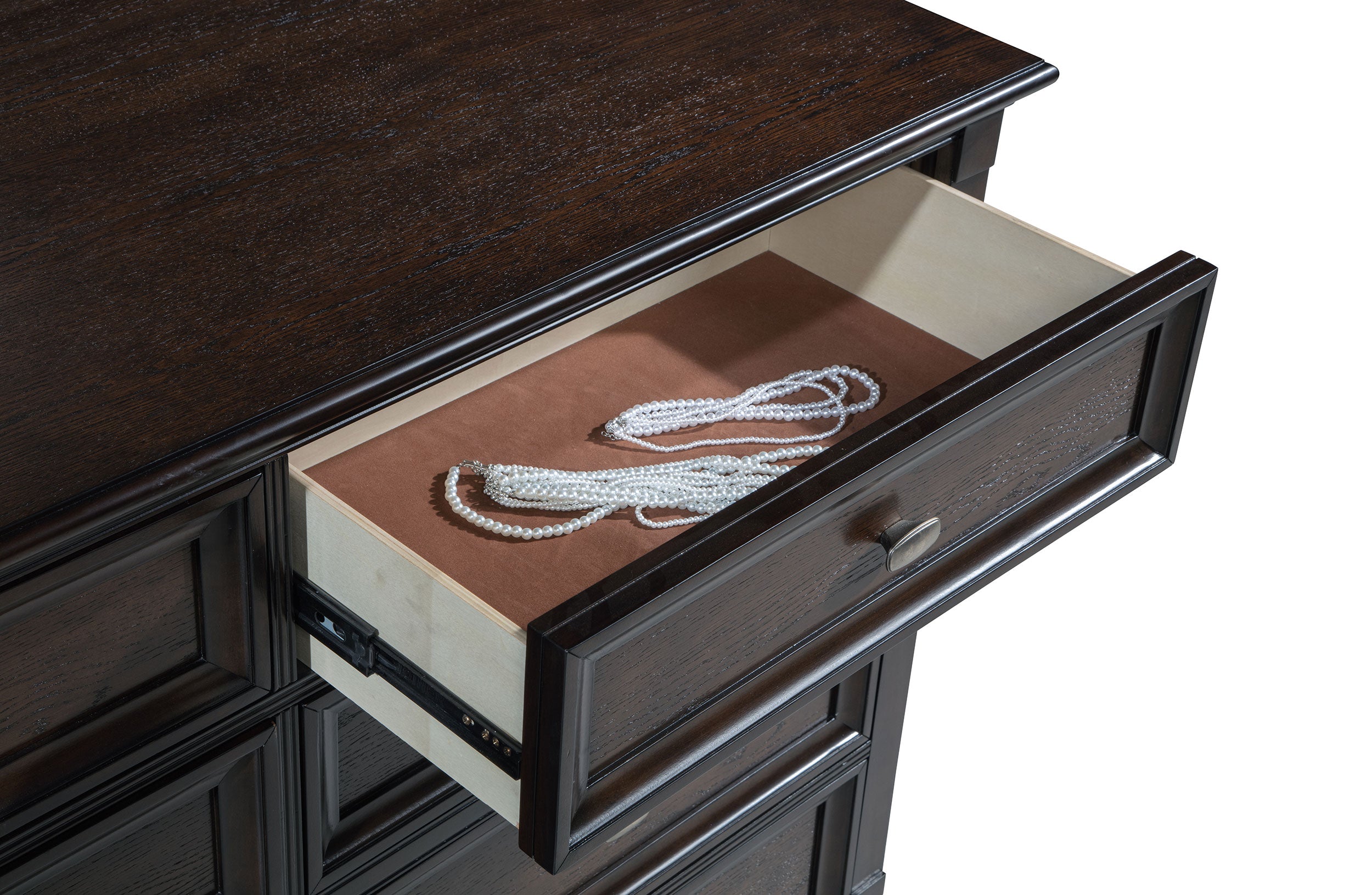 Andover 8-drawer Dresser Cabinet Dark Oak — view 10