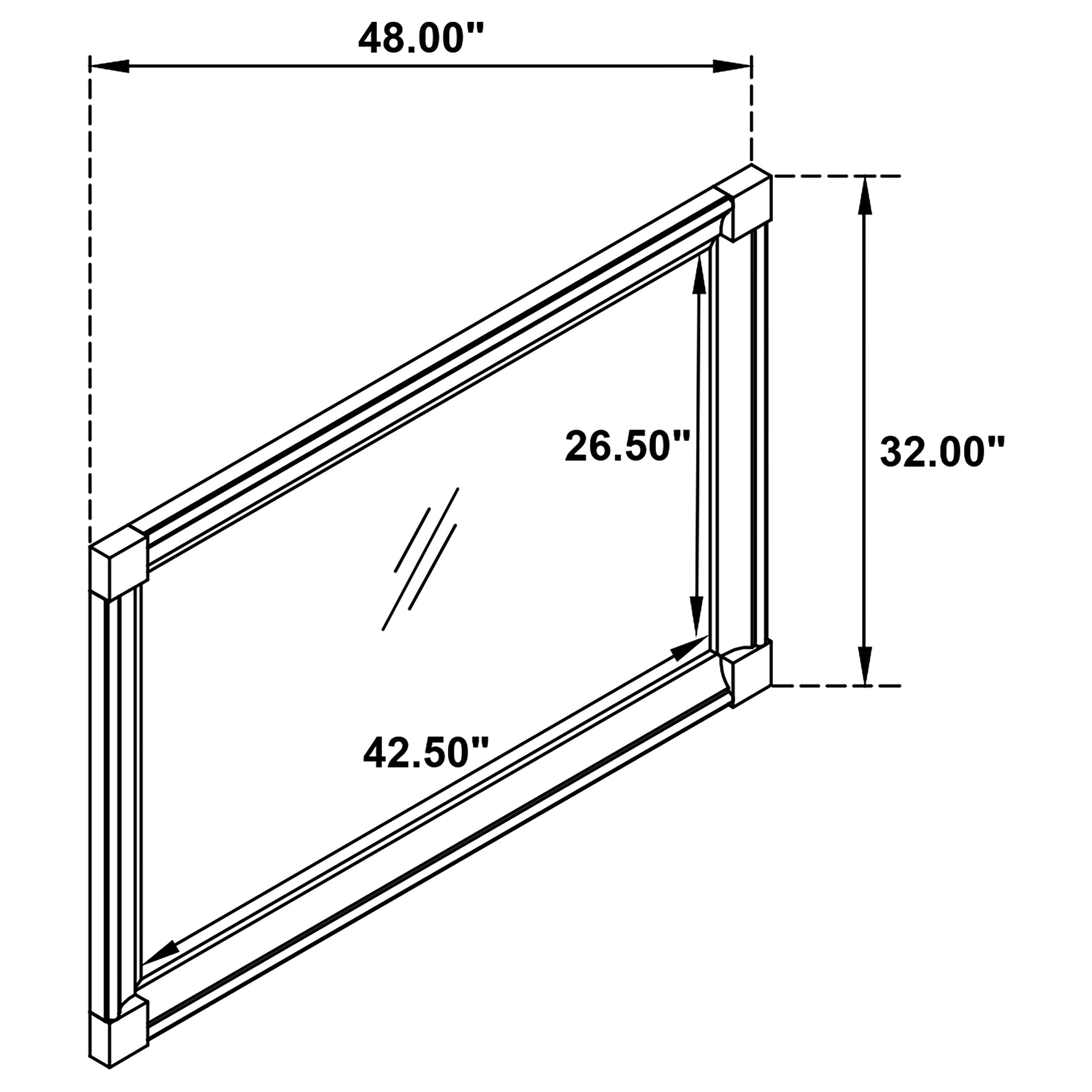 Andover Dresser Mirror Dark Oak — view 5