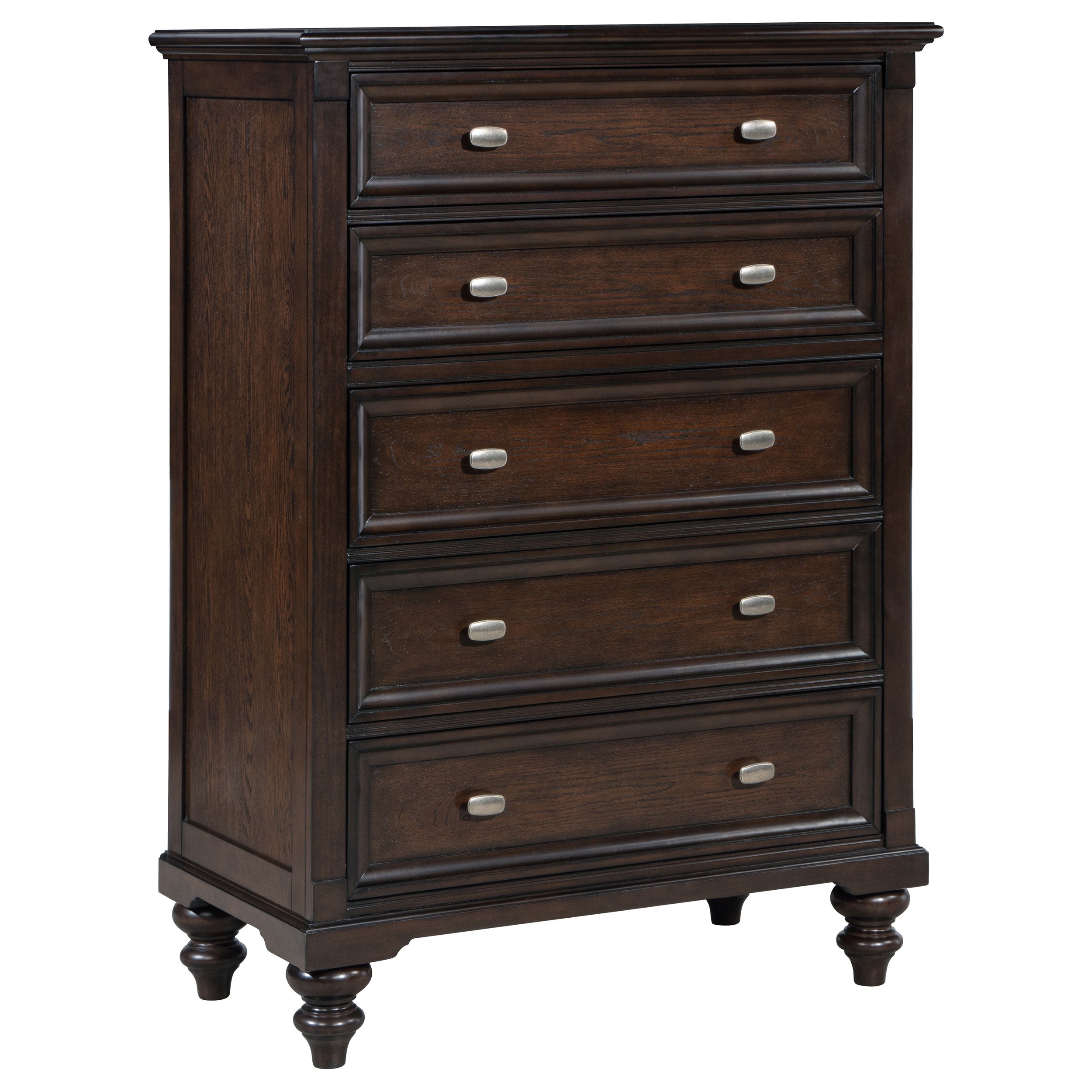 Andover 5-drawer Chest of Drawers Dark Oak — view 1
