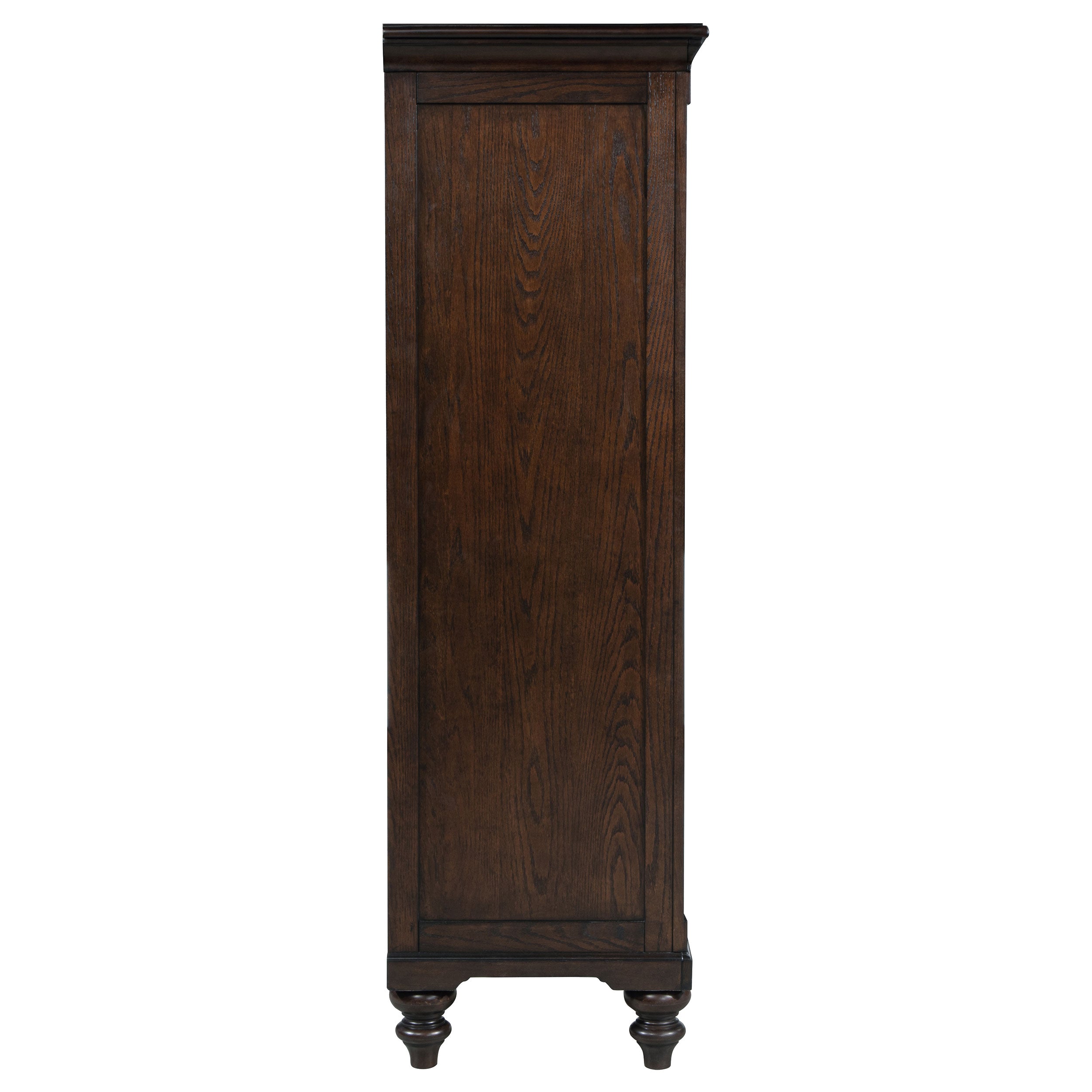 Andover 6-drawer Tempered Glass Door Chest Dark Oak — view 8