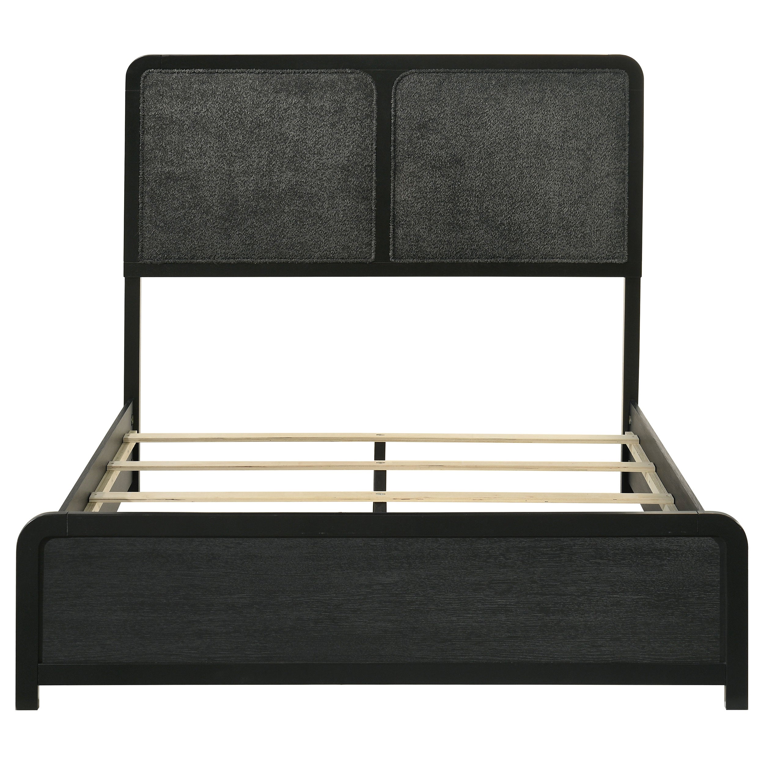 Cavelle 51-inch Upholstered Full Panel Bed Black — view 4