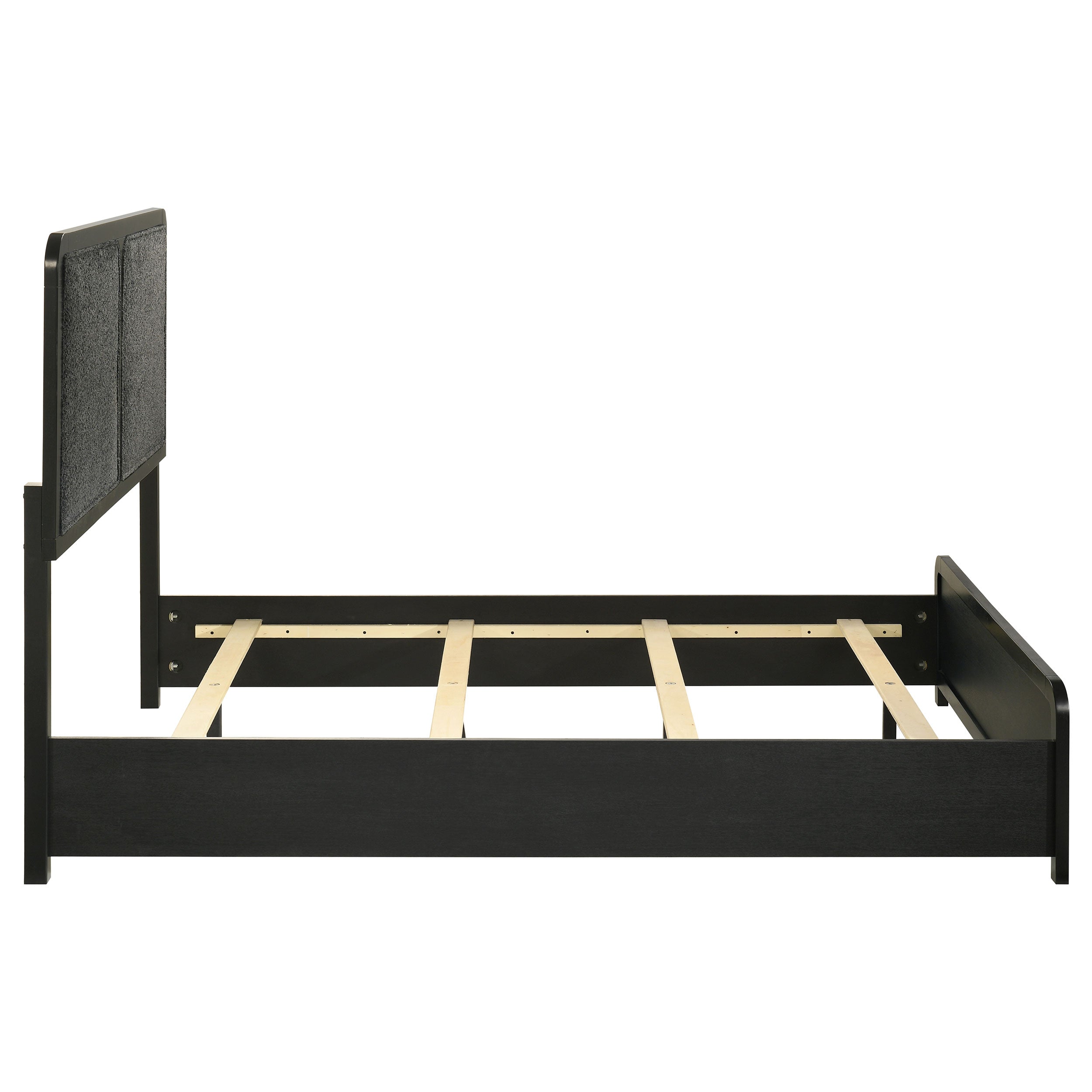 Cavelle 51-inch Upholstered Full Panel Bed Black — view 6