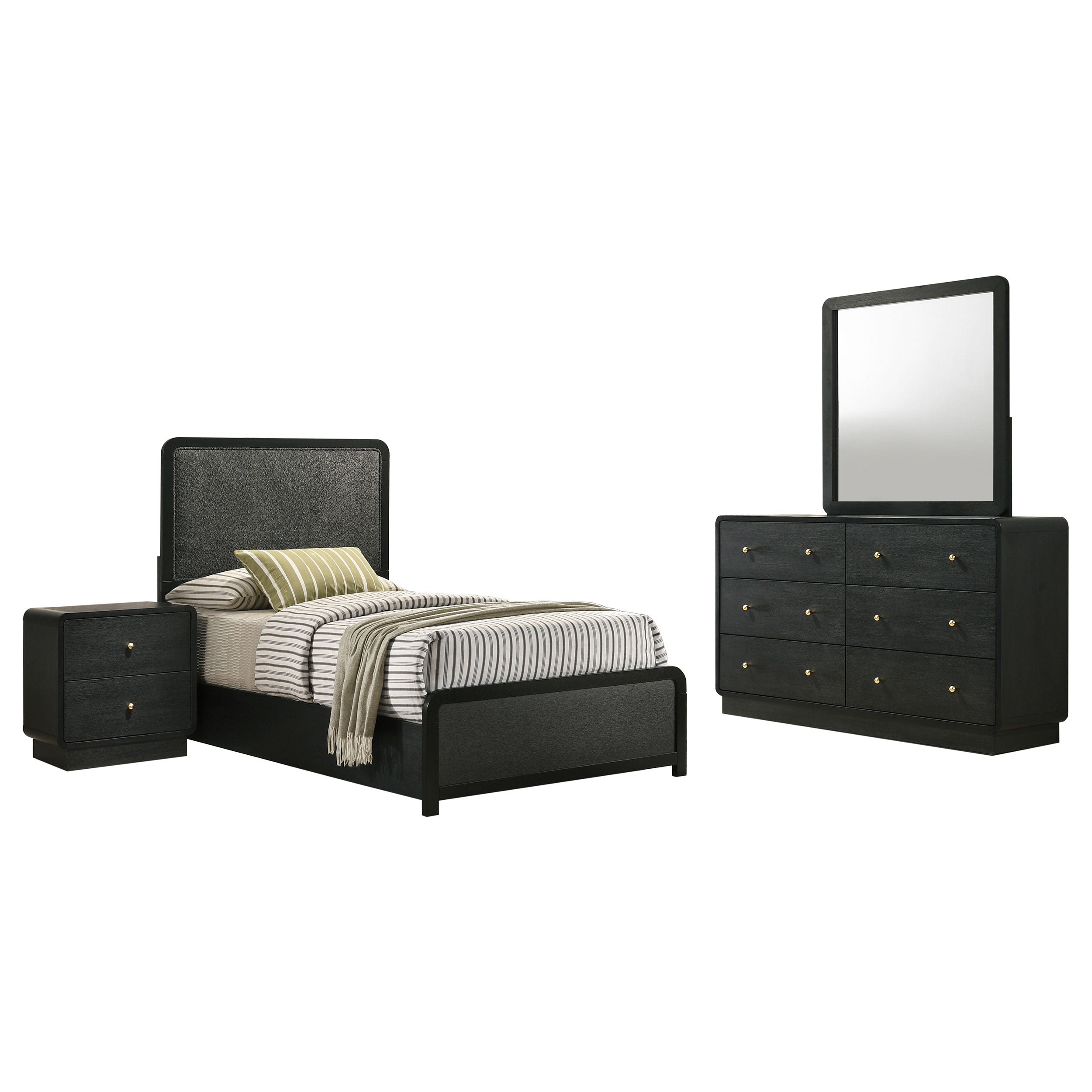 Cavelle 4-piece Twin Bedroom Set Black — view 2