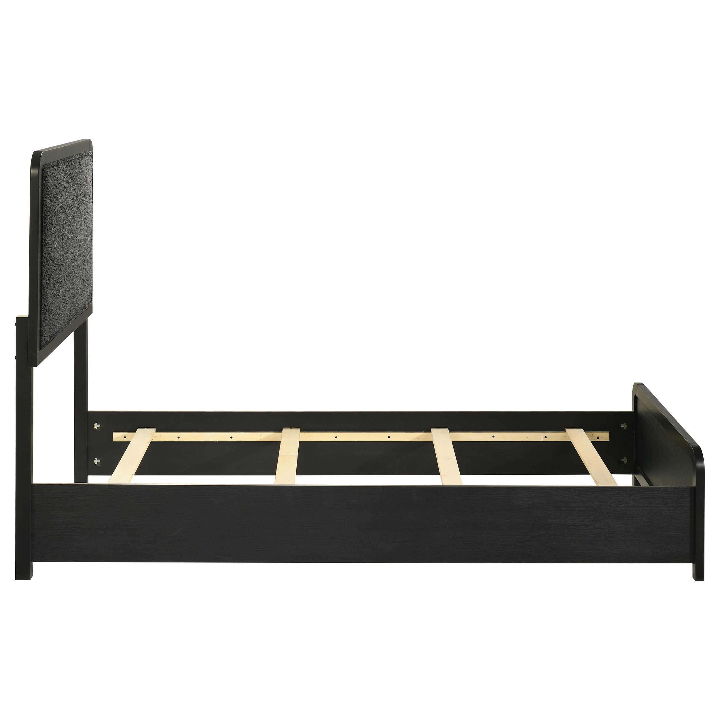 Cavelle 51-inch Upholstered Twin Panel Bed Black — view 6
