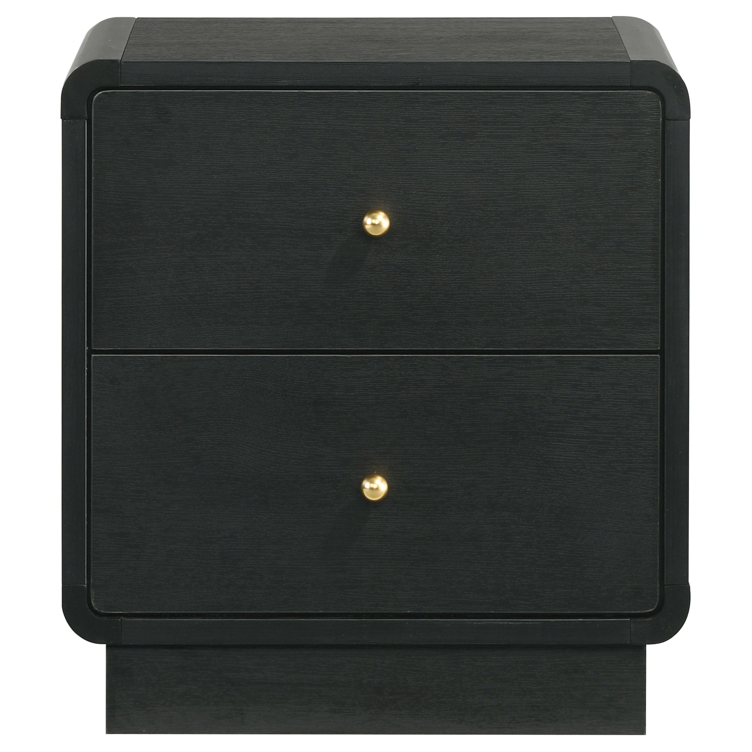 Cavelle 2-drawer Nightstand Bedside Table Black — view 3
