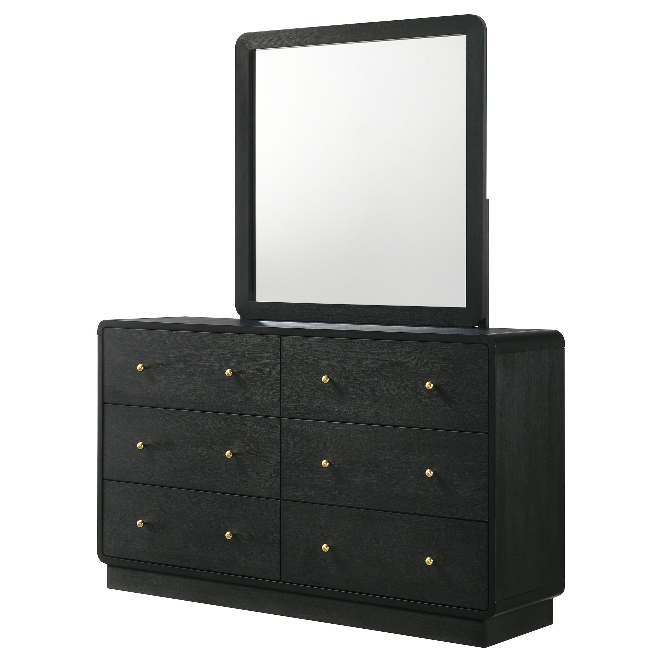 Cavelle 6-drawer Dresser and Mirror Black — view 4