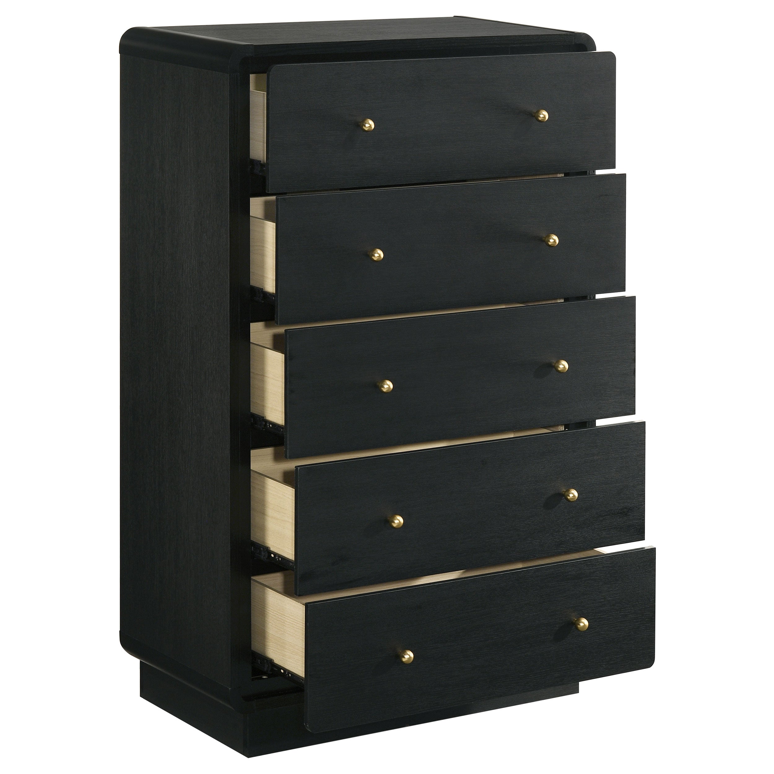 Cavelle 5-drawer Chest of Drawers Black — view 10