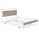 Platform Bed Frame With Trundle, USB Ports And Slat Support, No Box Spring Needed