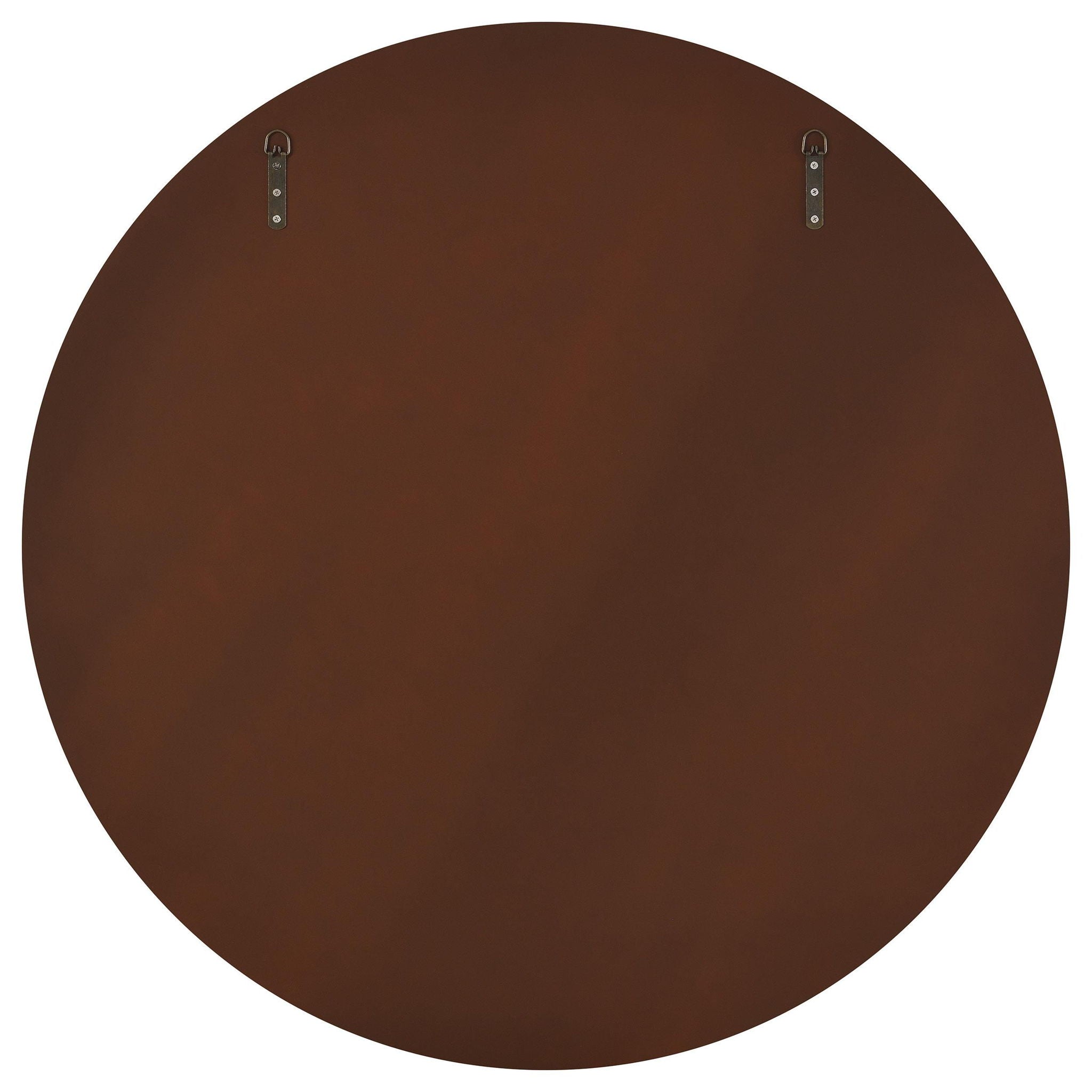 Dexter 40 x 40 Inch Round Reeding Frame Wall Mirror Brown