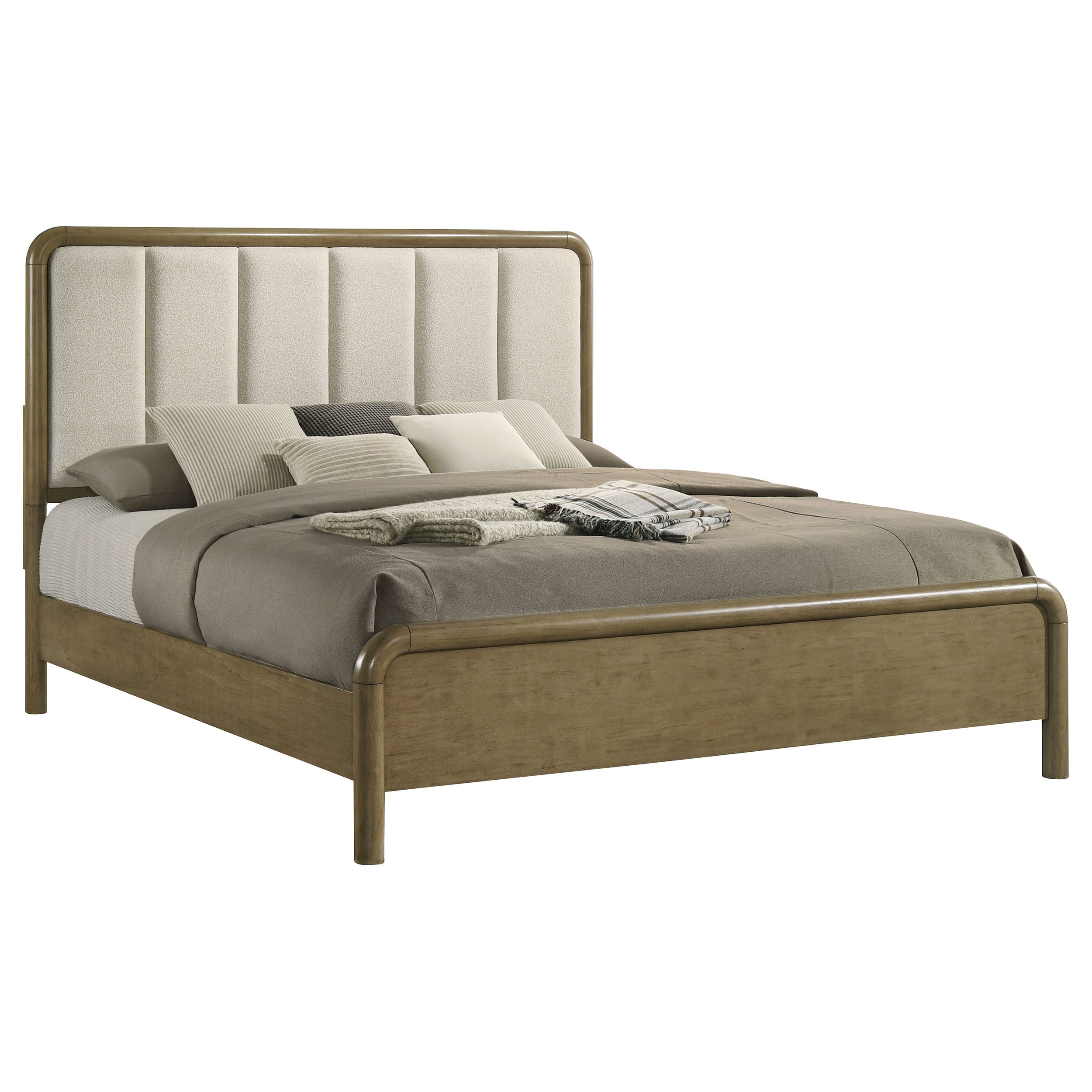 Amsbury 59-inch Upholstered Queen Bed Nutmeg — view 3