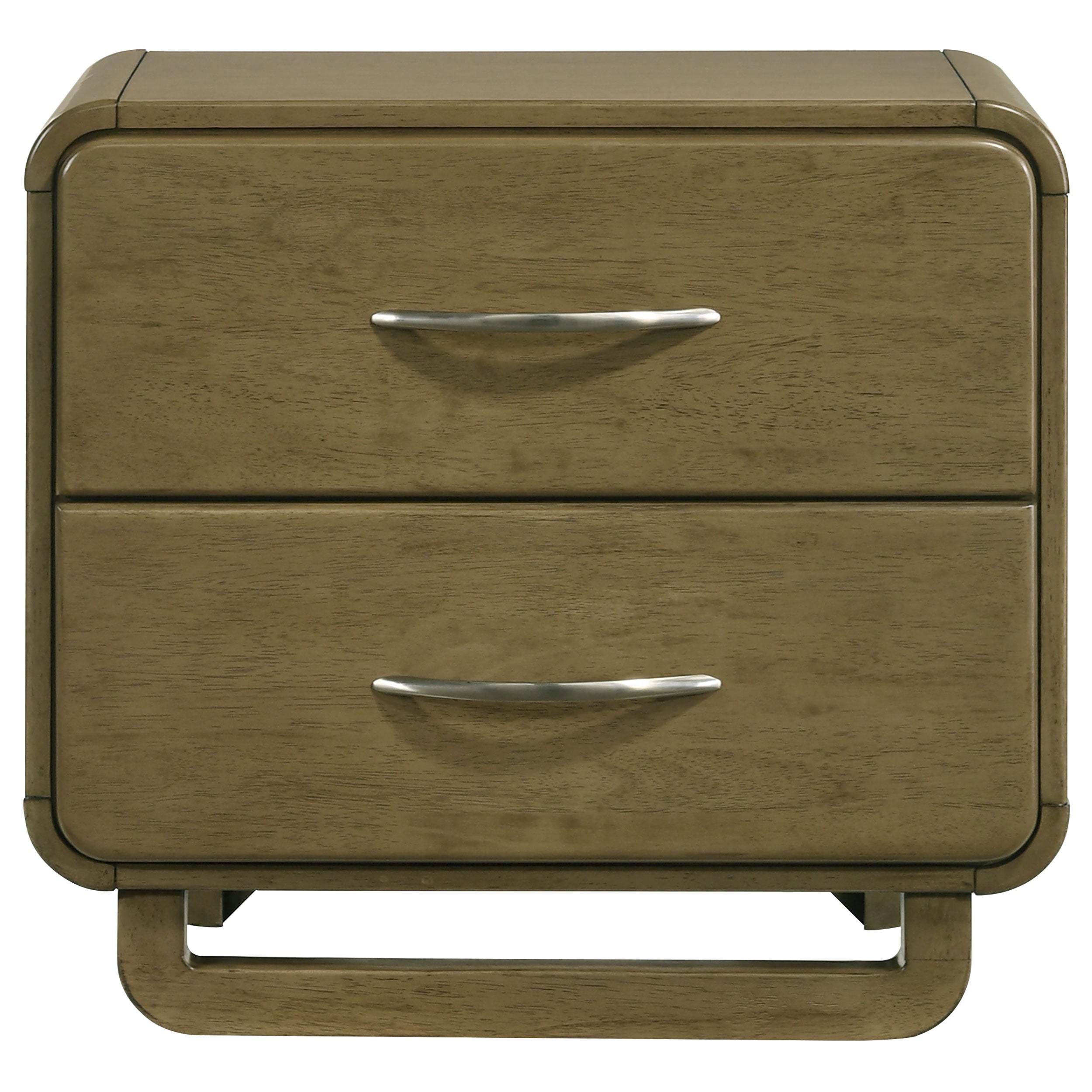 Amsbury 2-drawer Nightstand Bedside Table Nutmeg — view 3