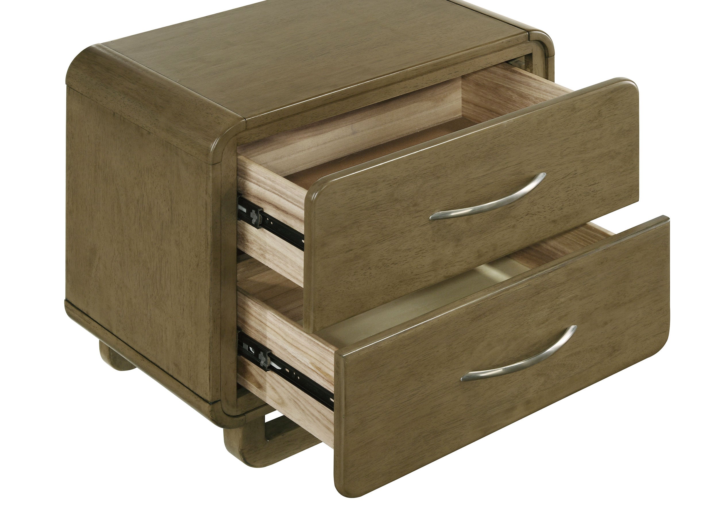 Amsbury 2-drawer Nightstand Bedside Table Nutmeg — view 11
