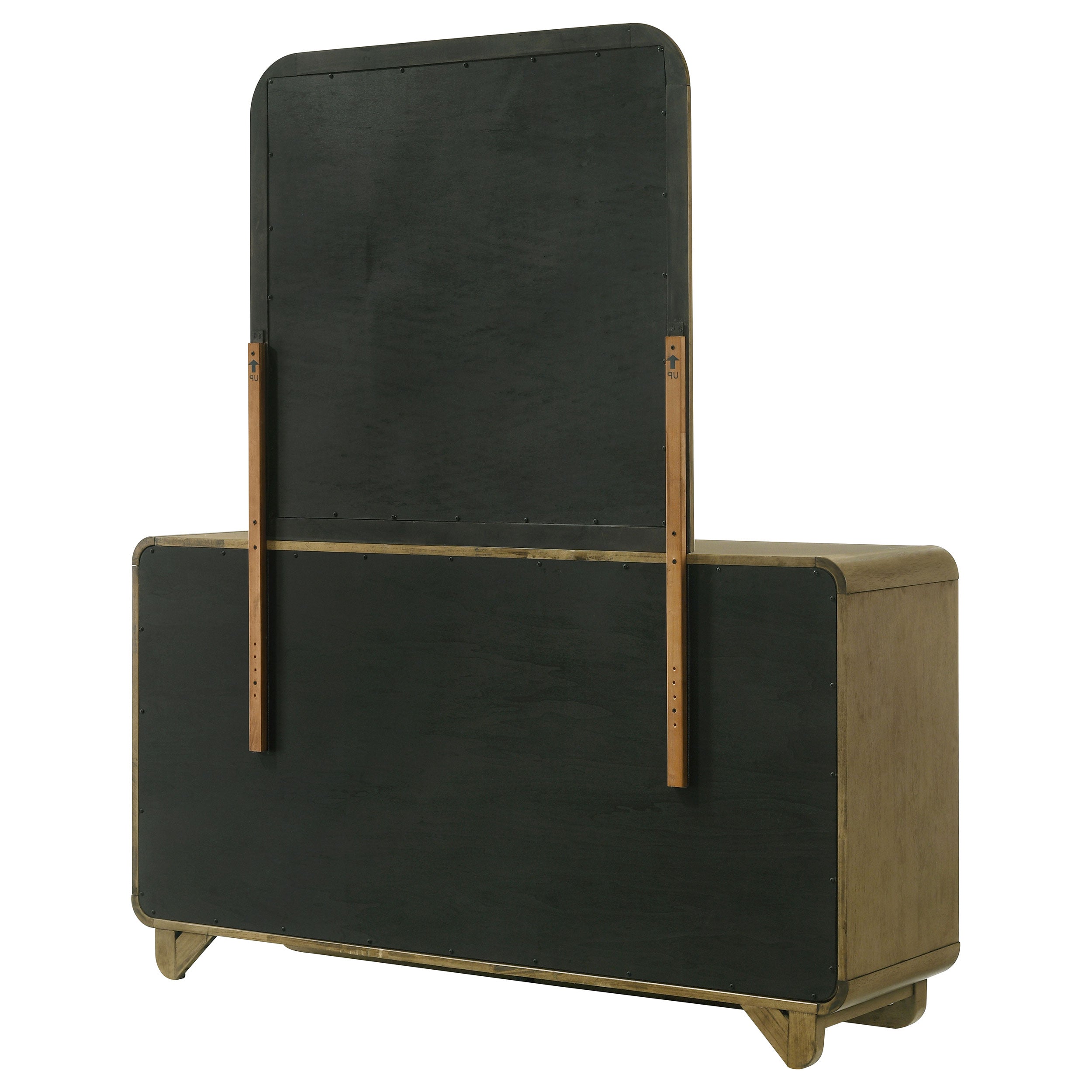 Amsbury 6-drawer Dresser and Mirror Nutmeg — view 8