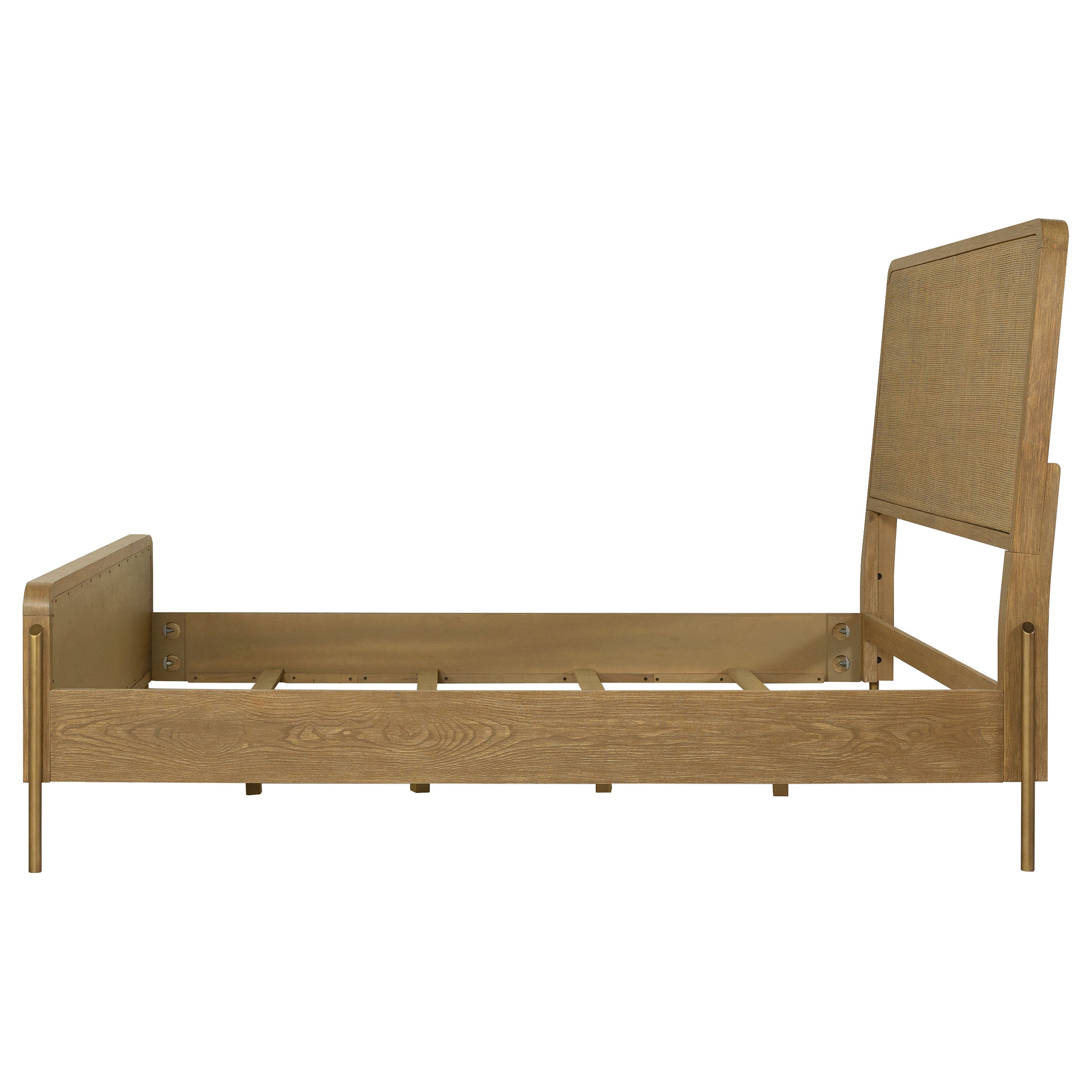 Arini Rattan California King Panel Bed Sand Wash and Natural — view 5