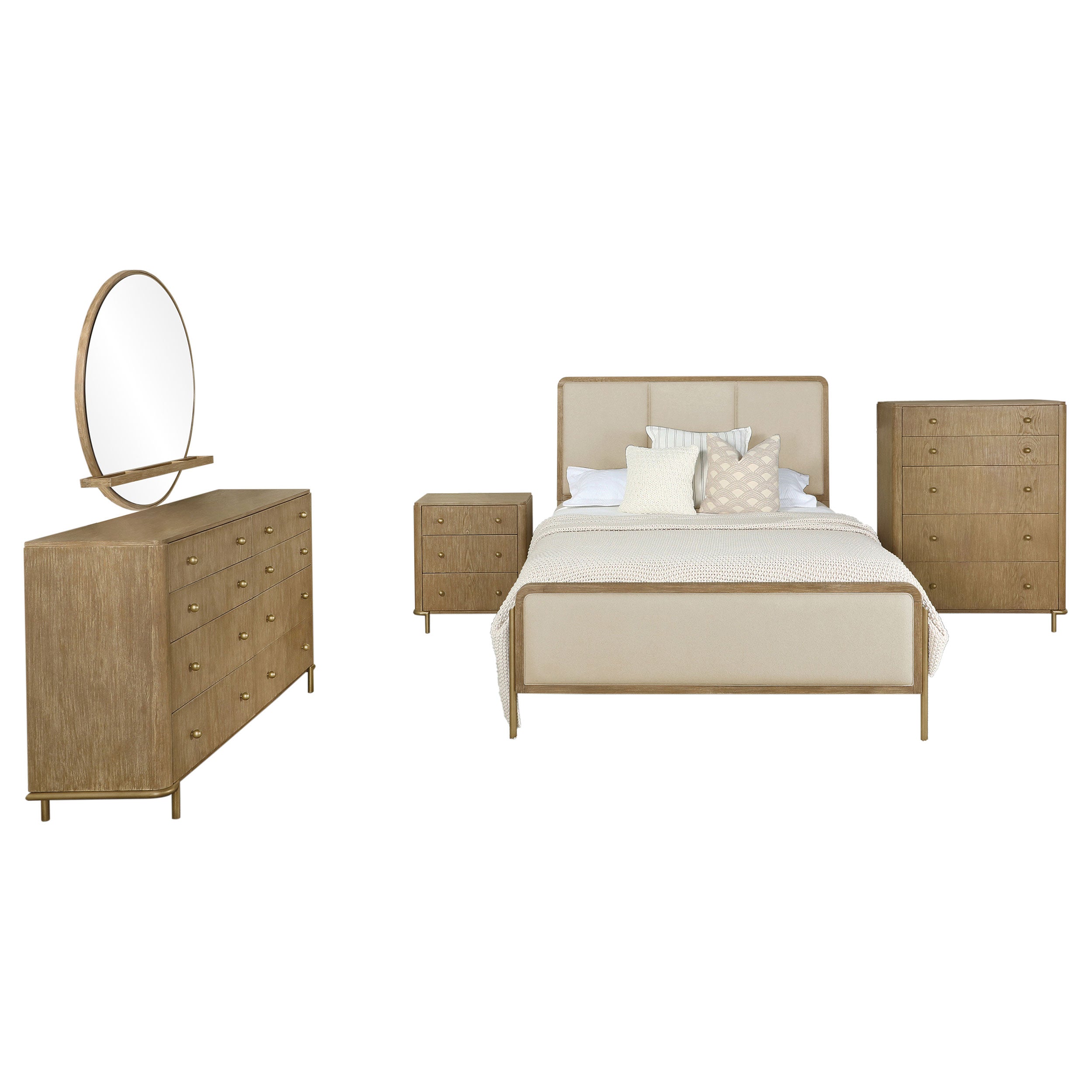 Arini 5-piece Queen Bedroom Set Cream and Sand Wash — view 2