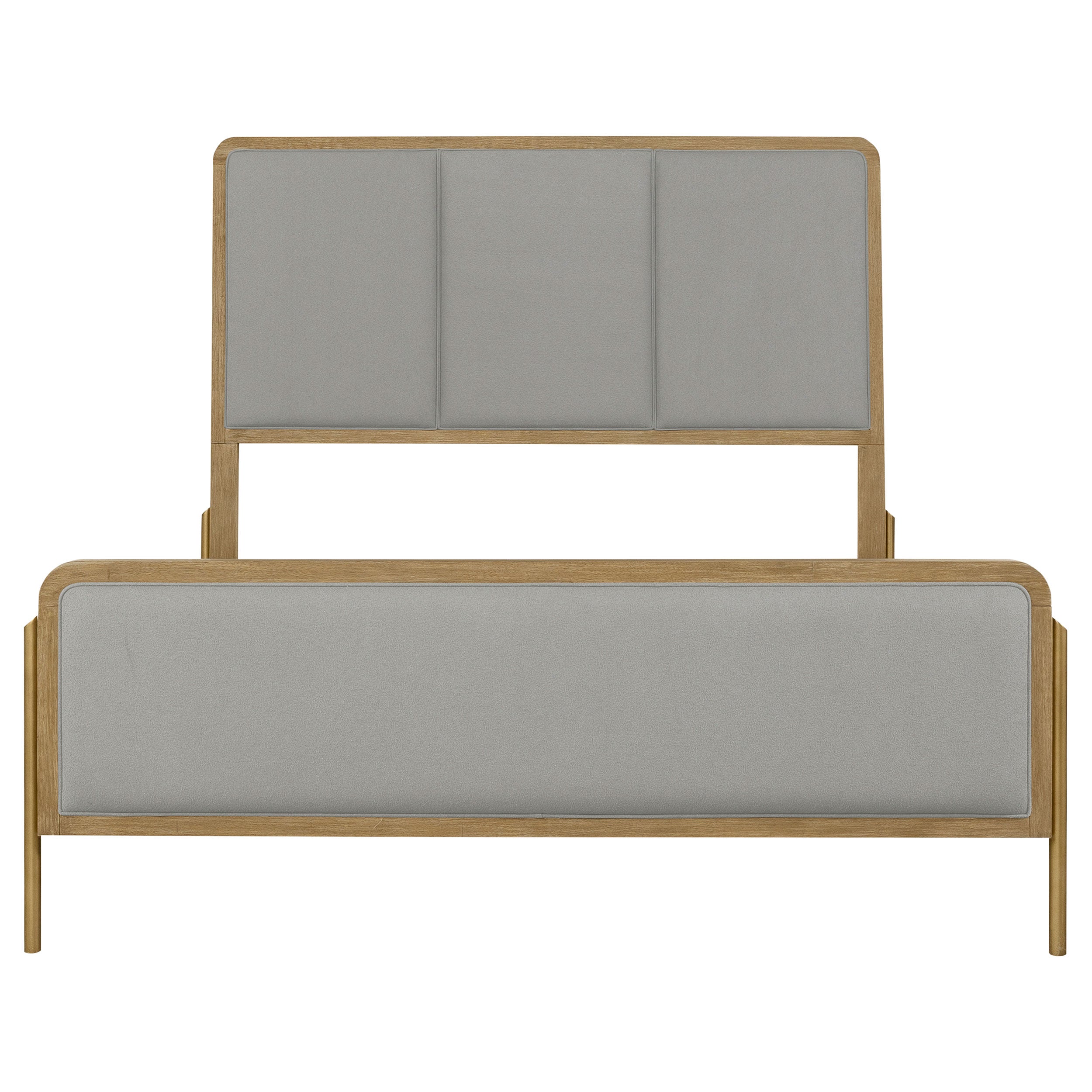 Arini Upholstered Queen Panel Bed Sand Wash and Grey — view 3