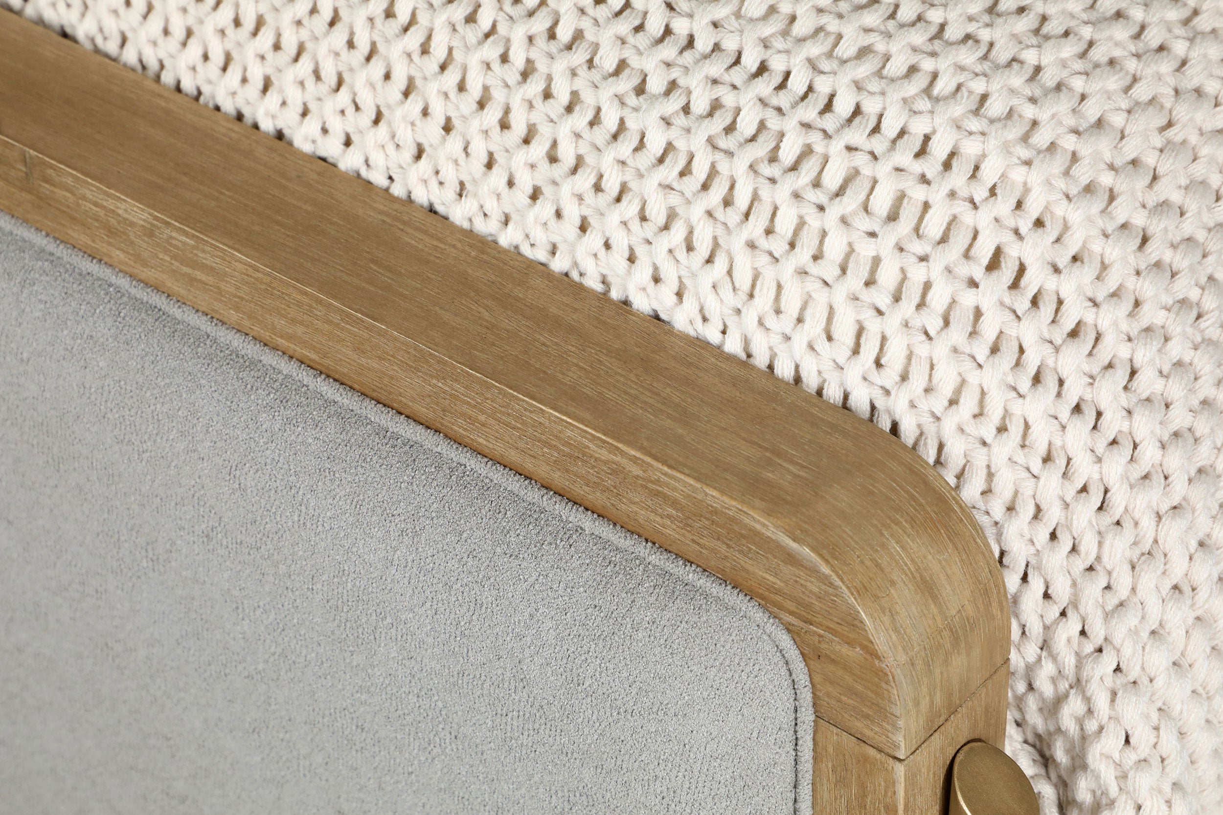 Arini Upholstered Queen Panel Bed Sand Wash and Grey — view 7