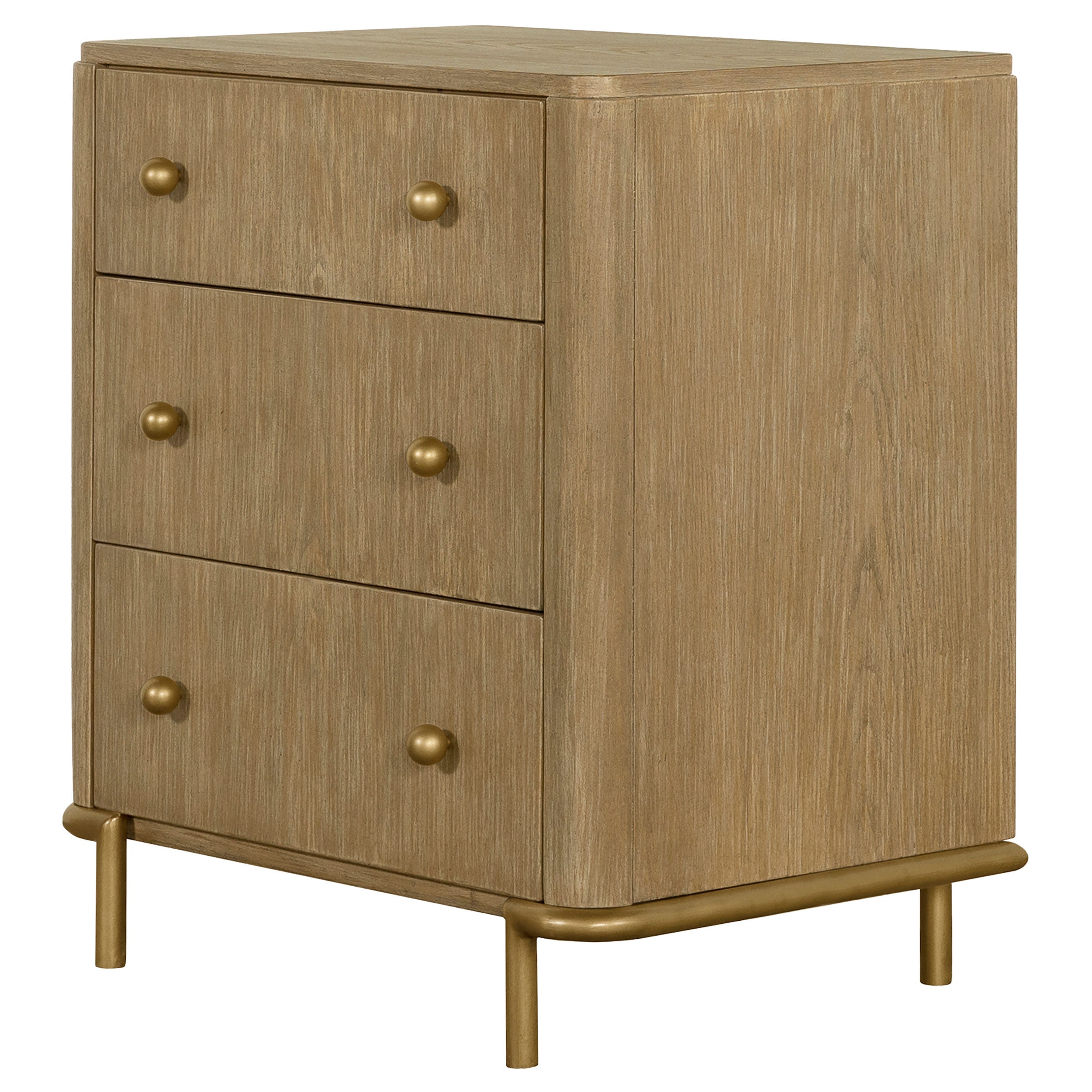 Arini 3-drawer Nightstand Sand Wash — view 4
