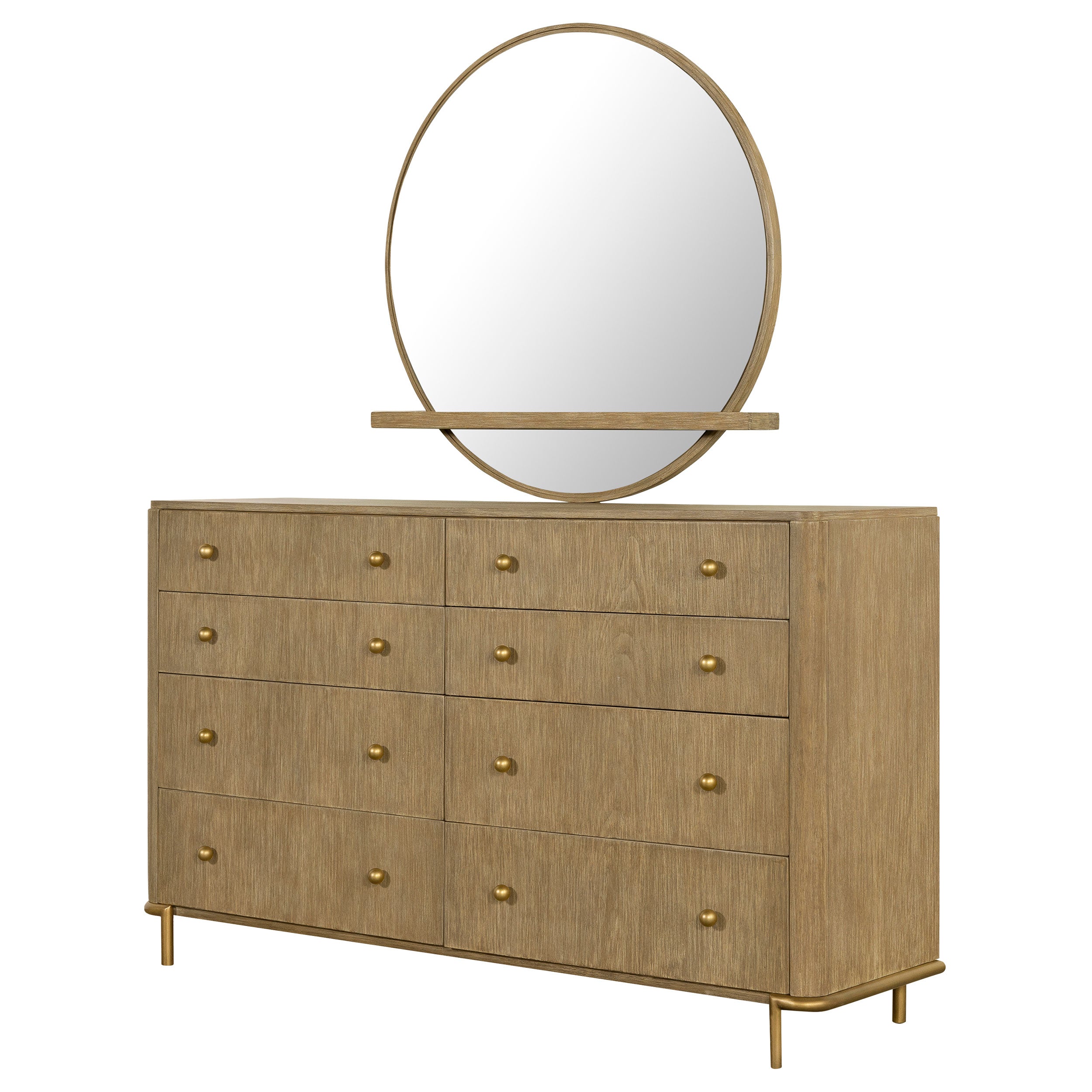 Arini 8-drawer Dresser with Mirror Sand Wash — view 4