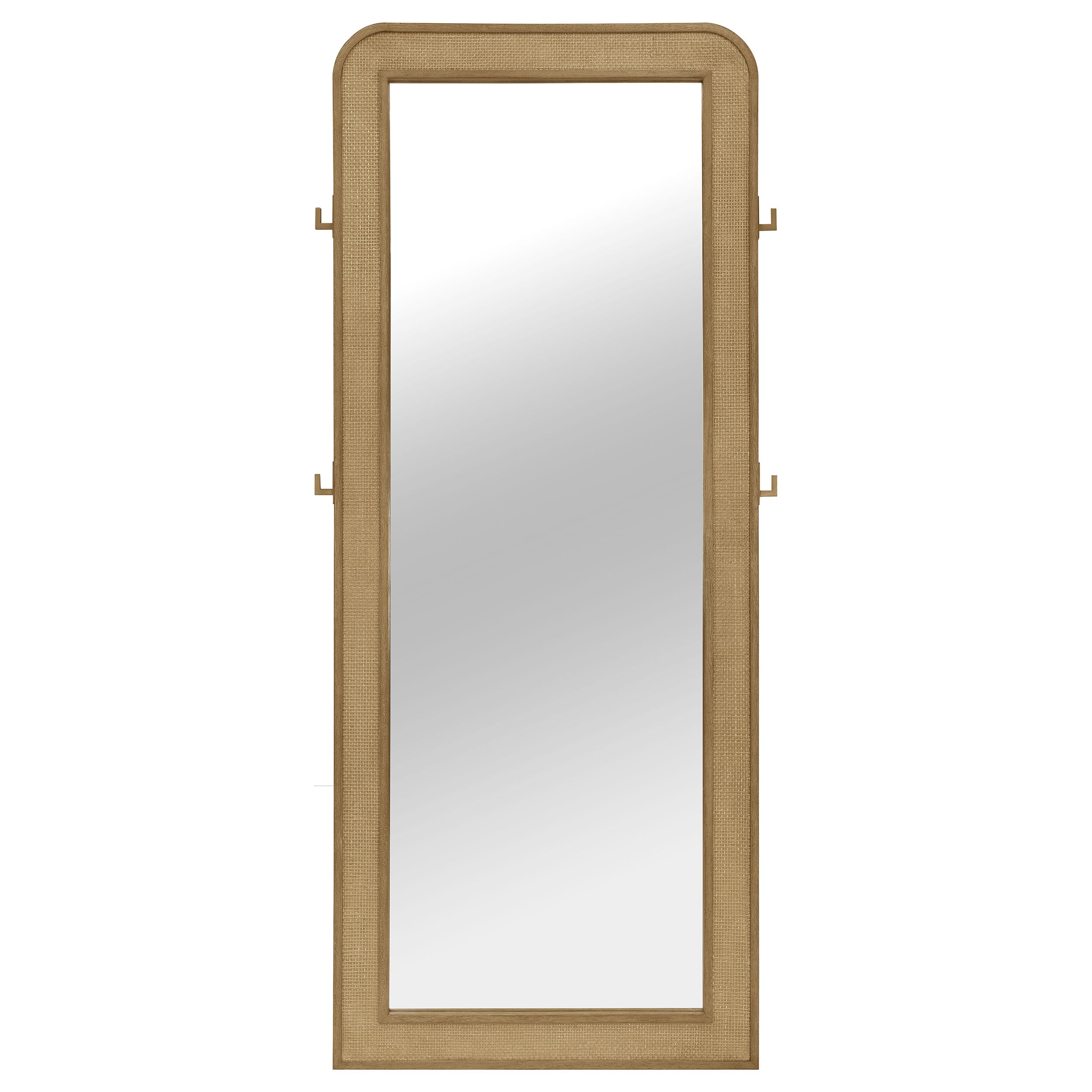 Arini Cane Weave Full Length Standing Floor Mirror Sand Wash — view 3