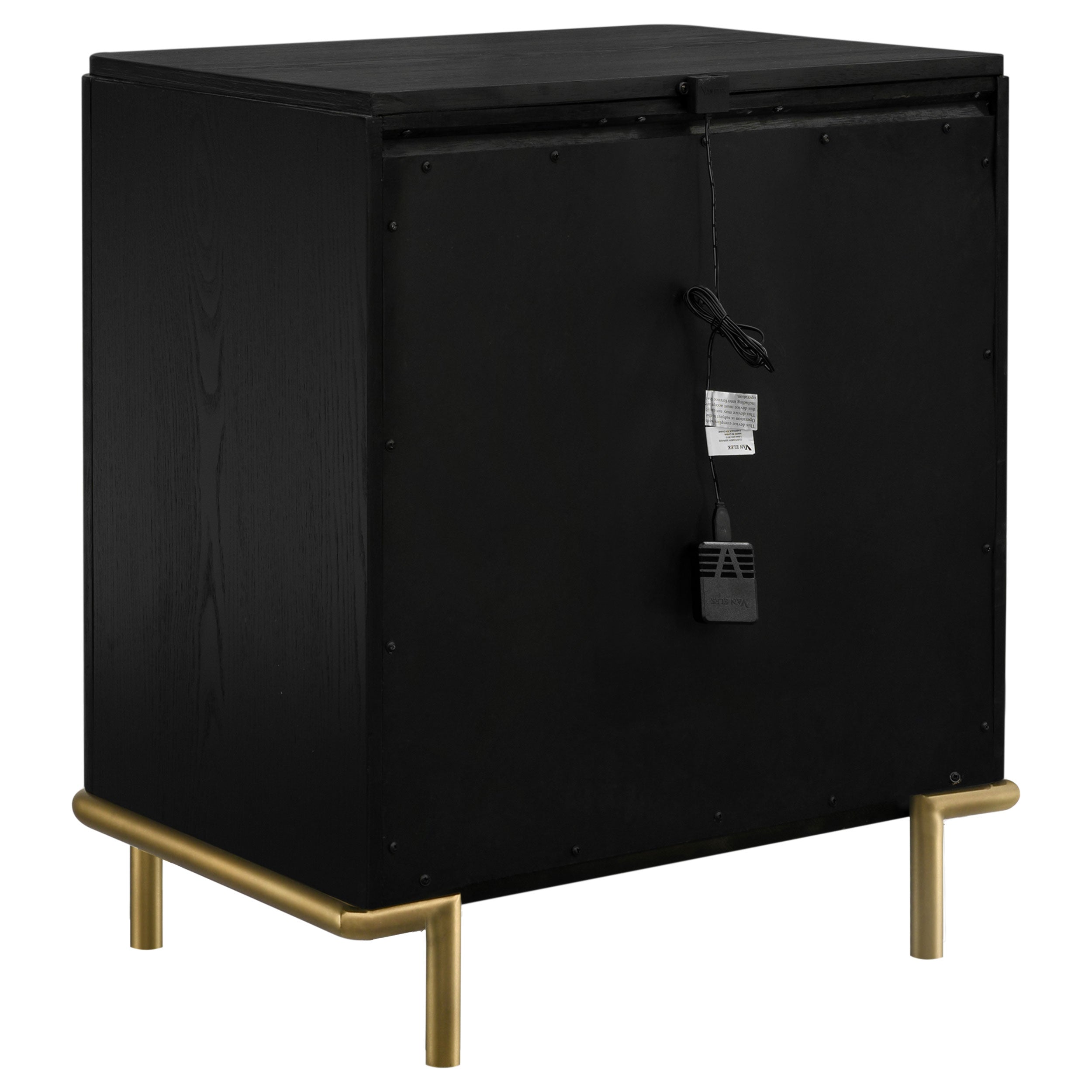 Arini 3-drawer Nightstand Black — view 6