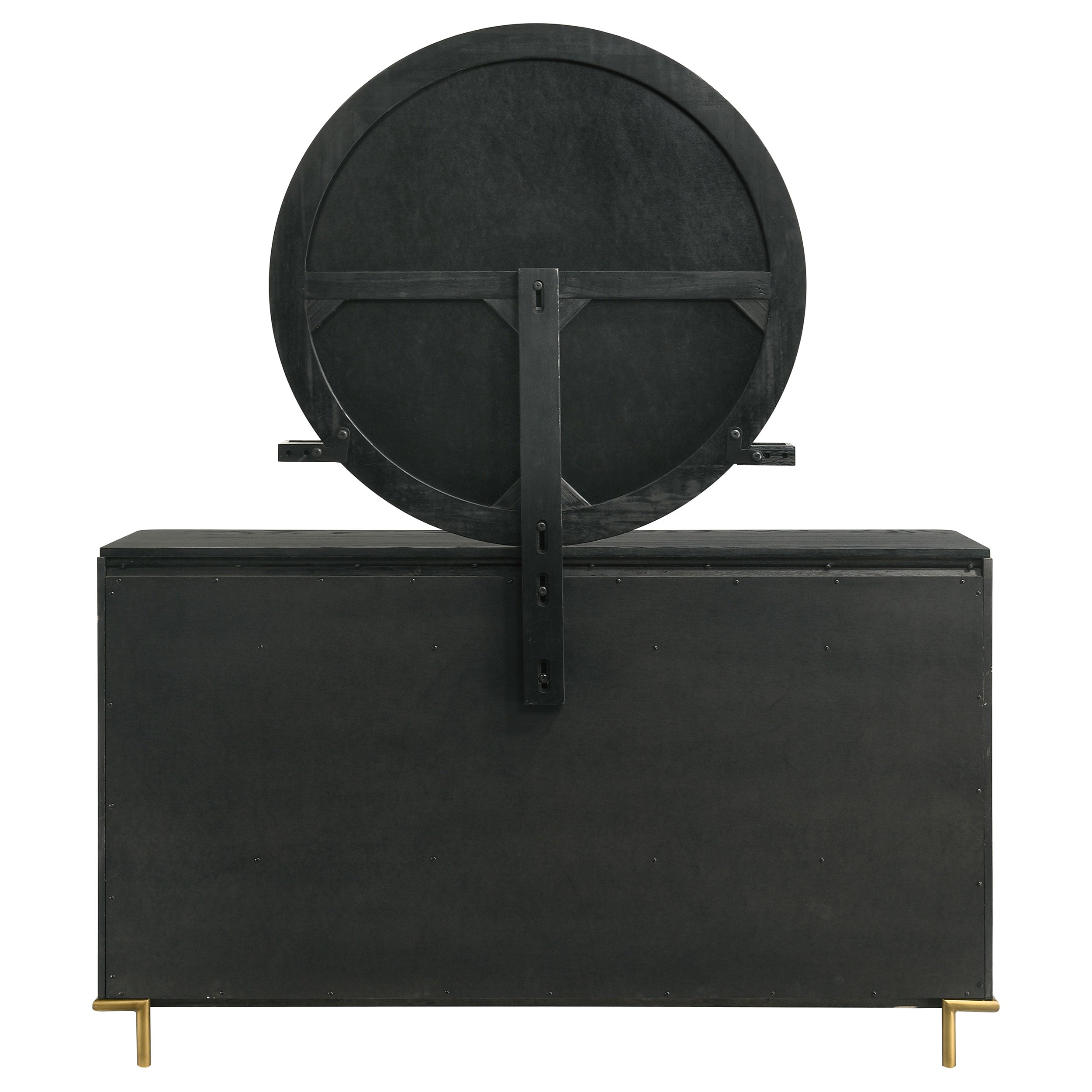 Arini 8-drawer Dresser with Mirror Black — view 7