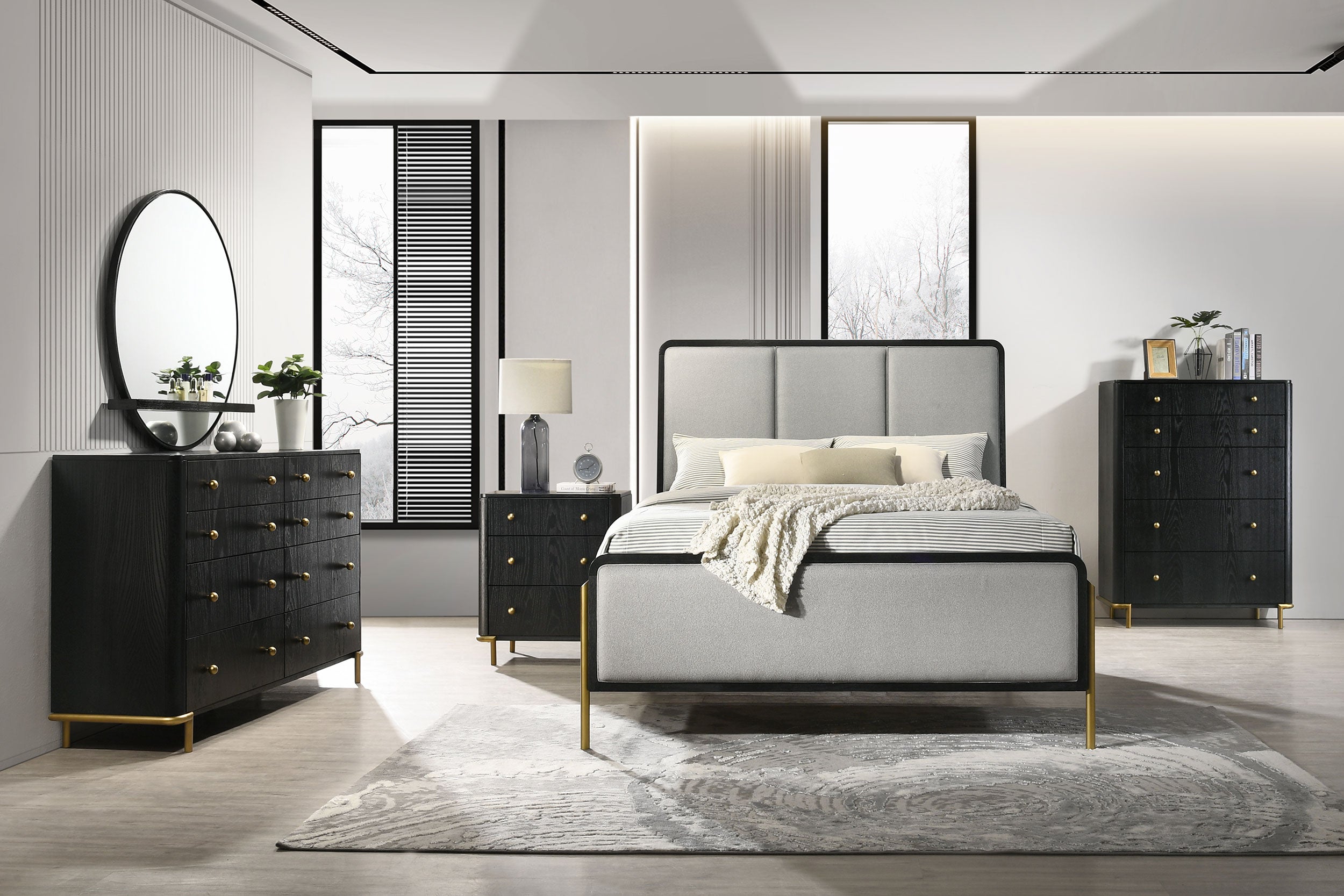 Arini 5-drawer Bedroom Chest Black — view 16