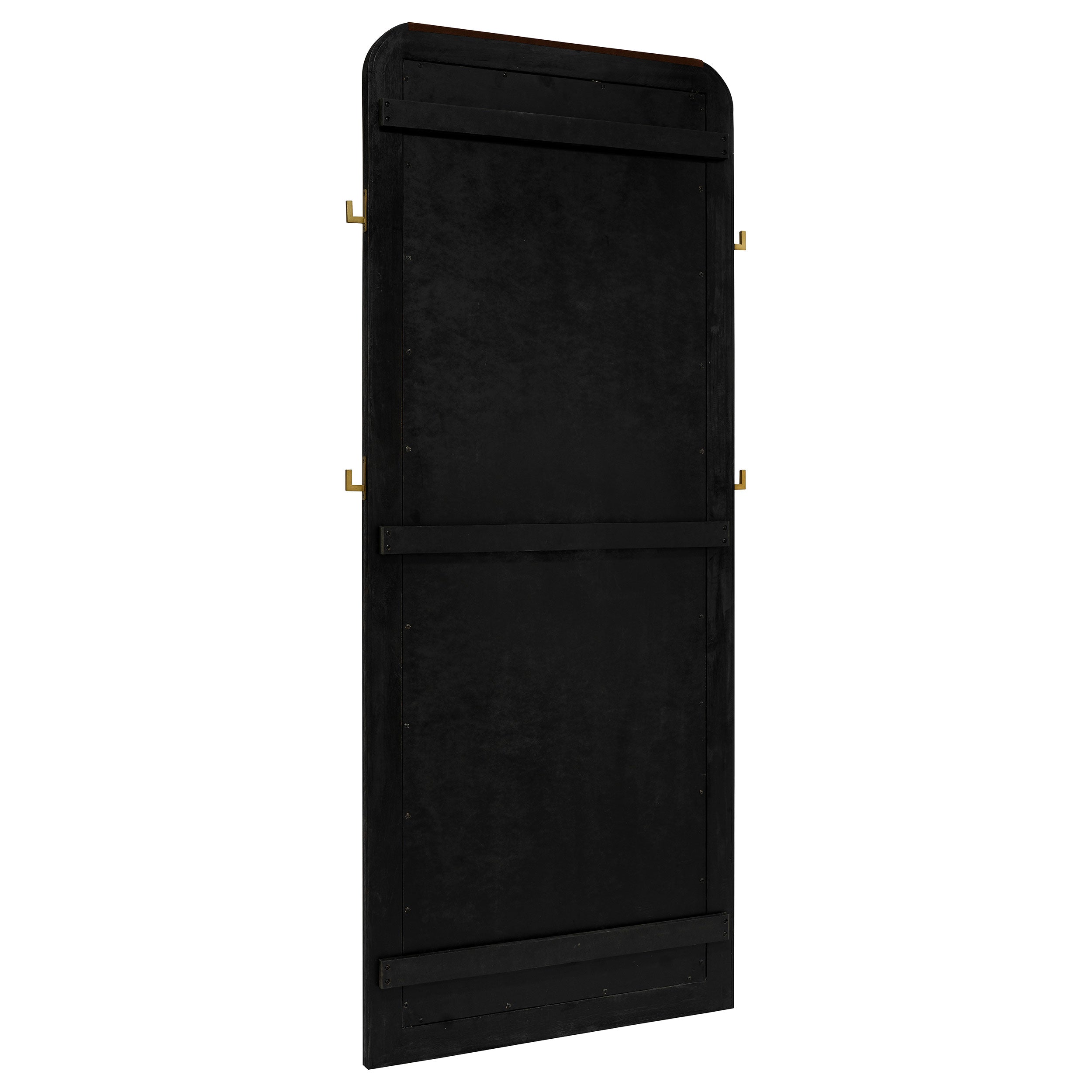 Arini Cane Weave Full Length Standing Floor Mirror Black — view 6