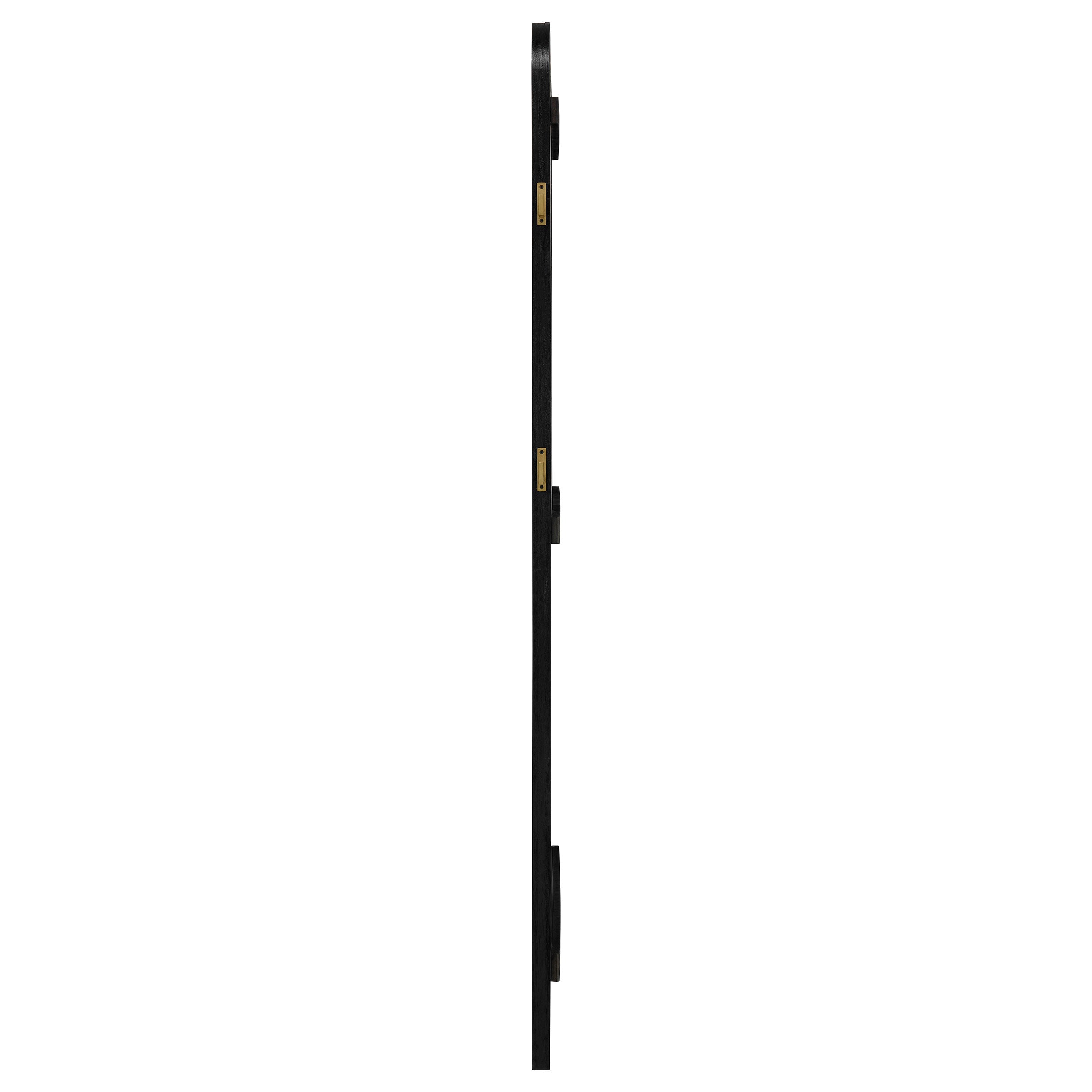 Arini Cane Weave Full Length Standing Floor Mirror Black — view 9