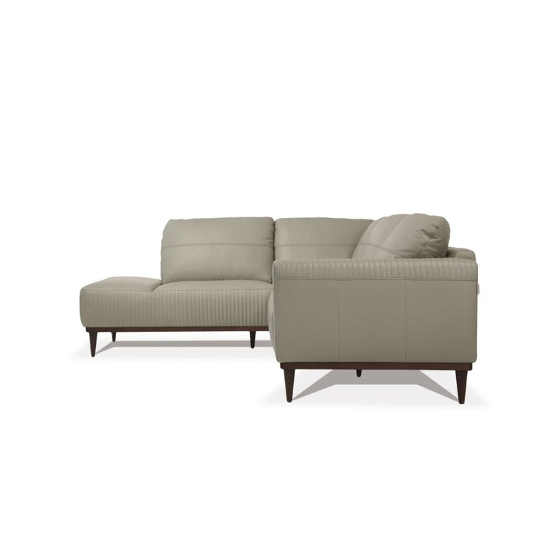 Tampa - Sectional Sofa - Airy Green Leather - 33"