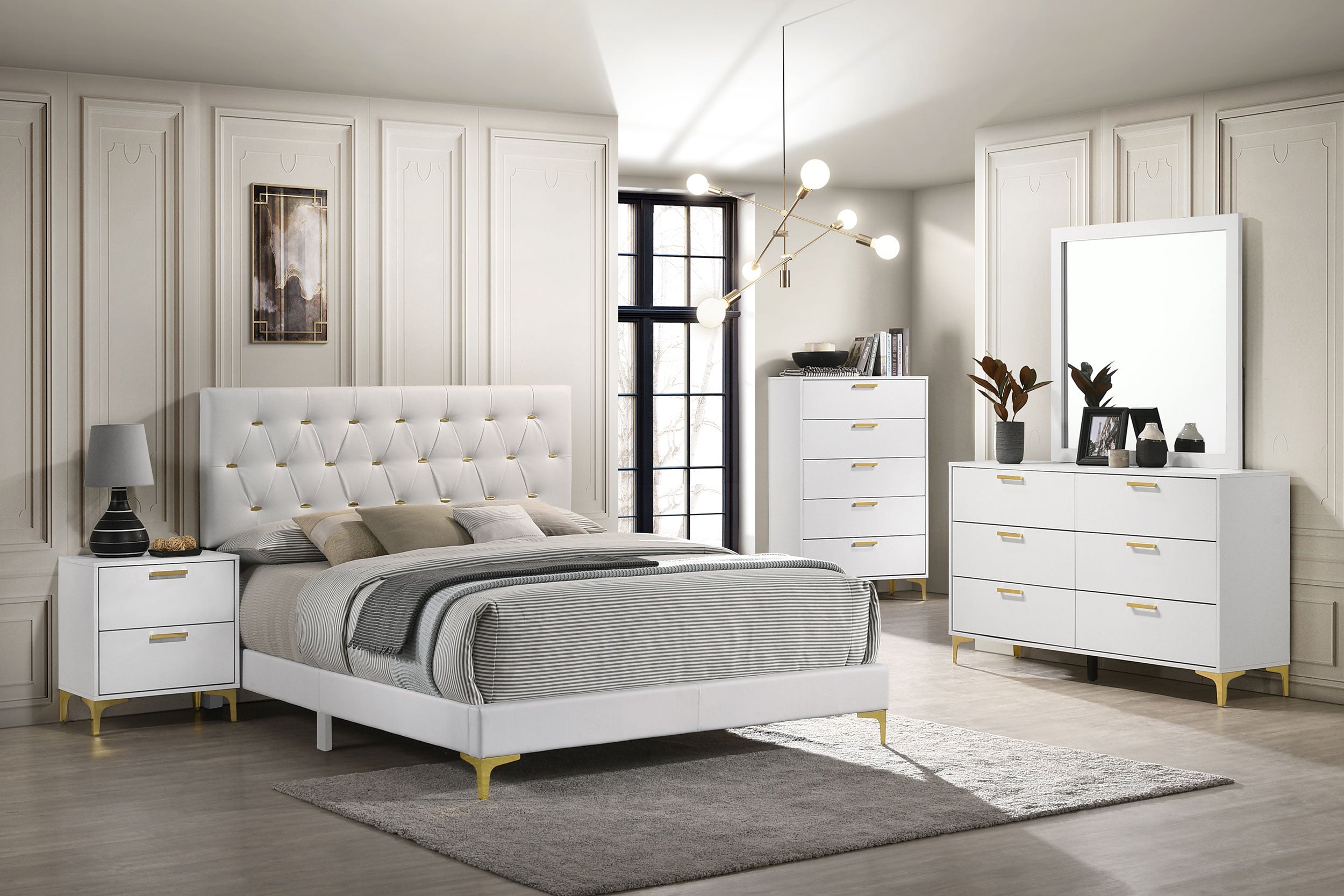 Kendall 5-piece Eastern King Bedroom Set White — view 1