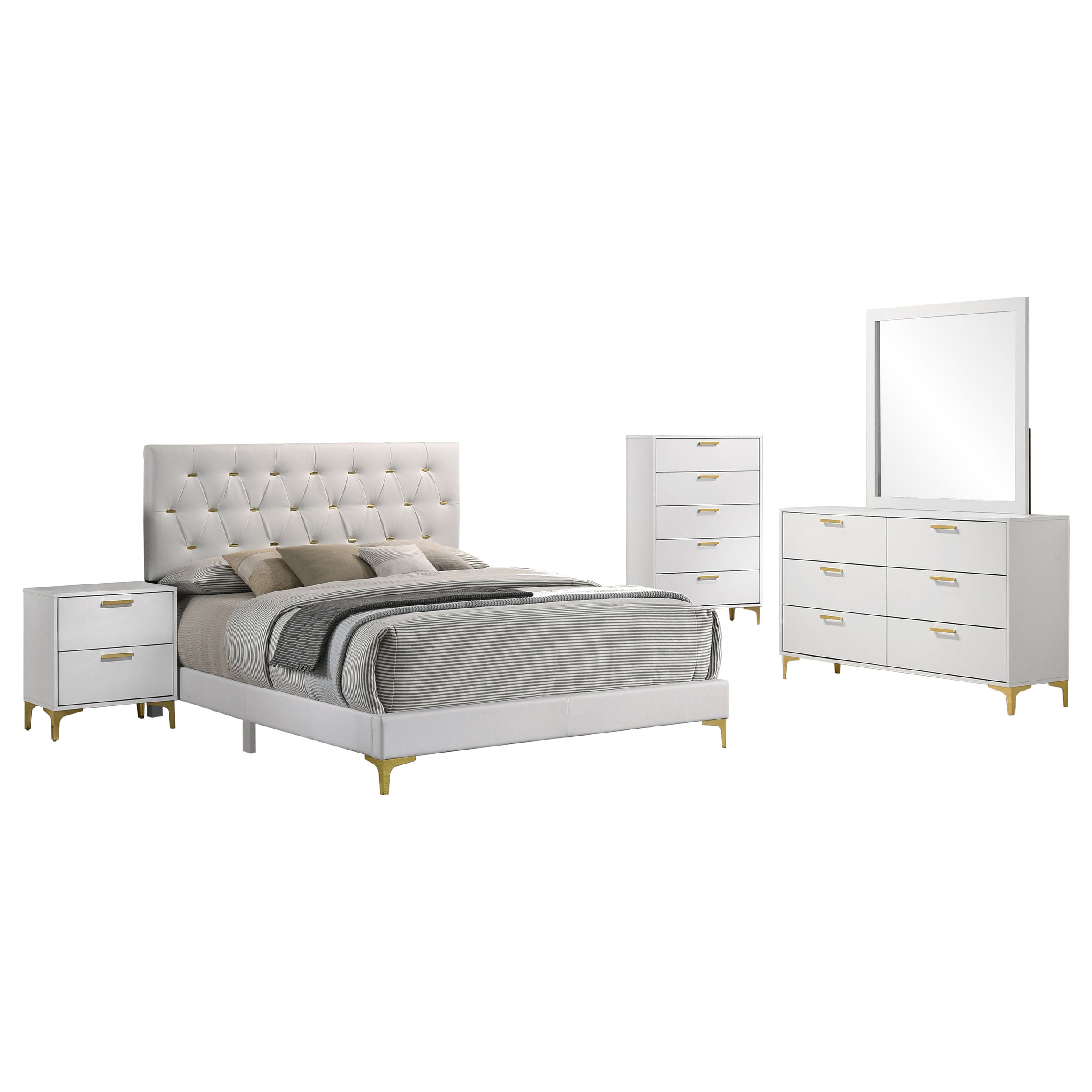 Kendall 5-piece Eastern King Bedroom Set White — view 2