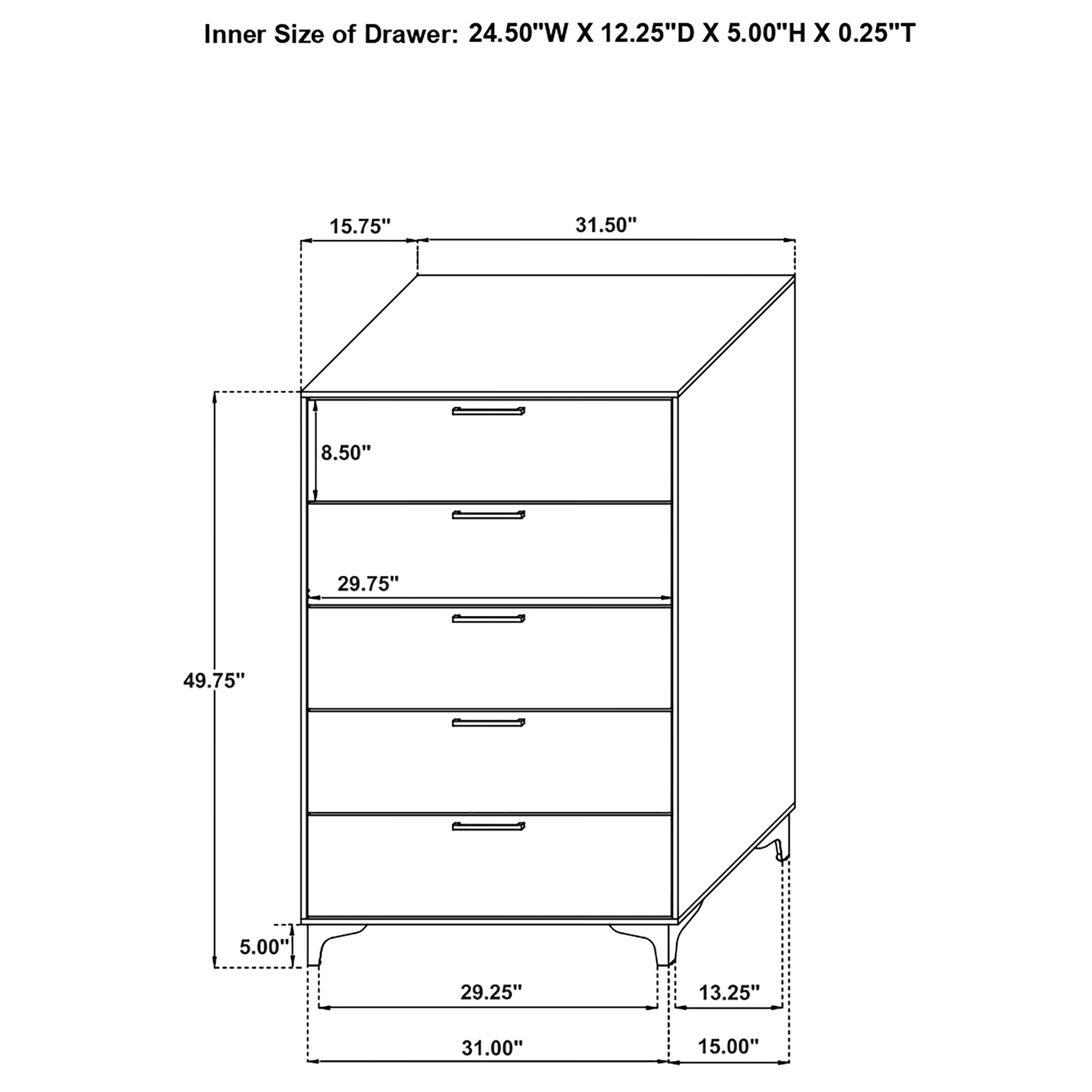 Kendall 5-piece Queen Bedroom Set White — view 18