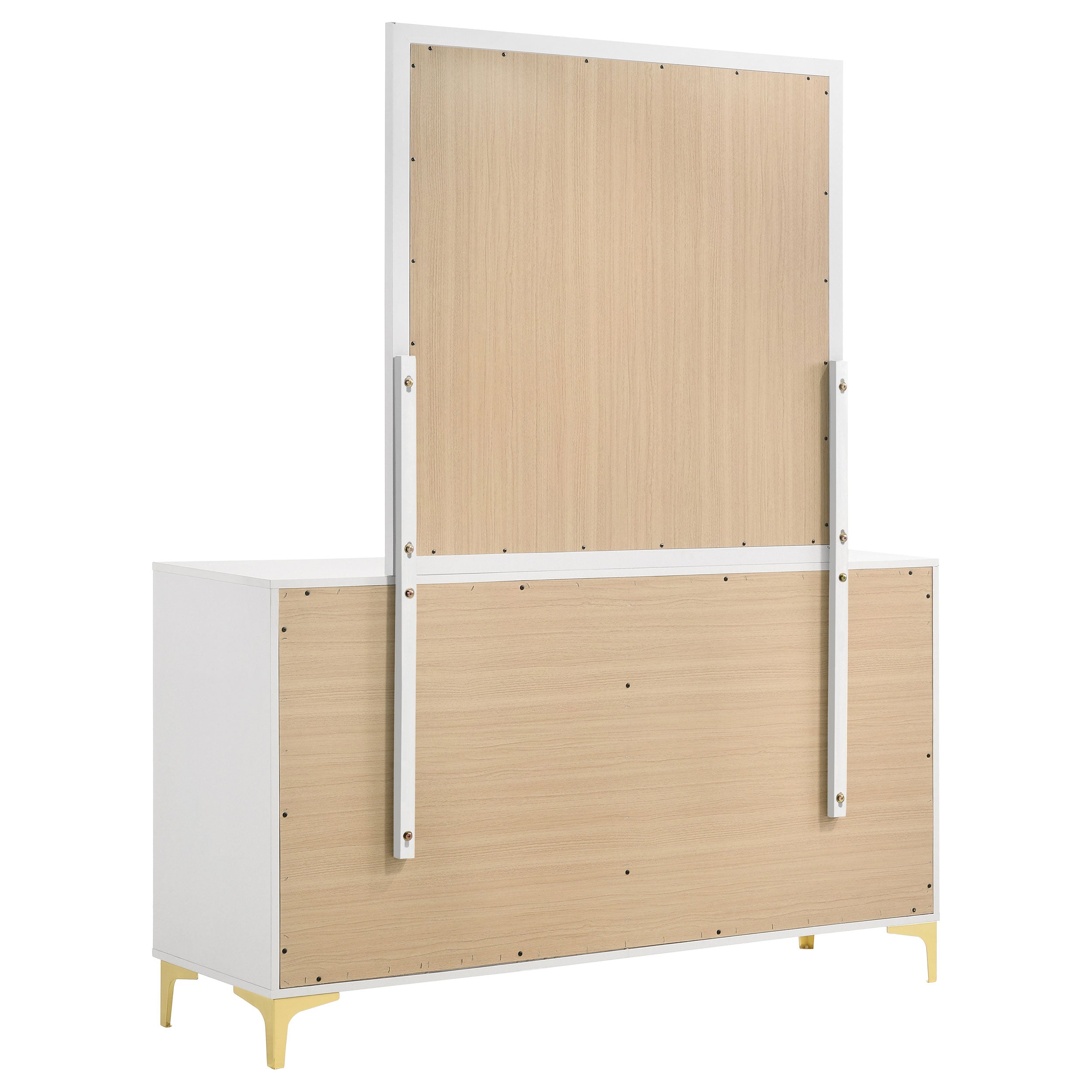 Kendall 6-drawer Dresser with Mirror White — view 6