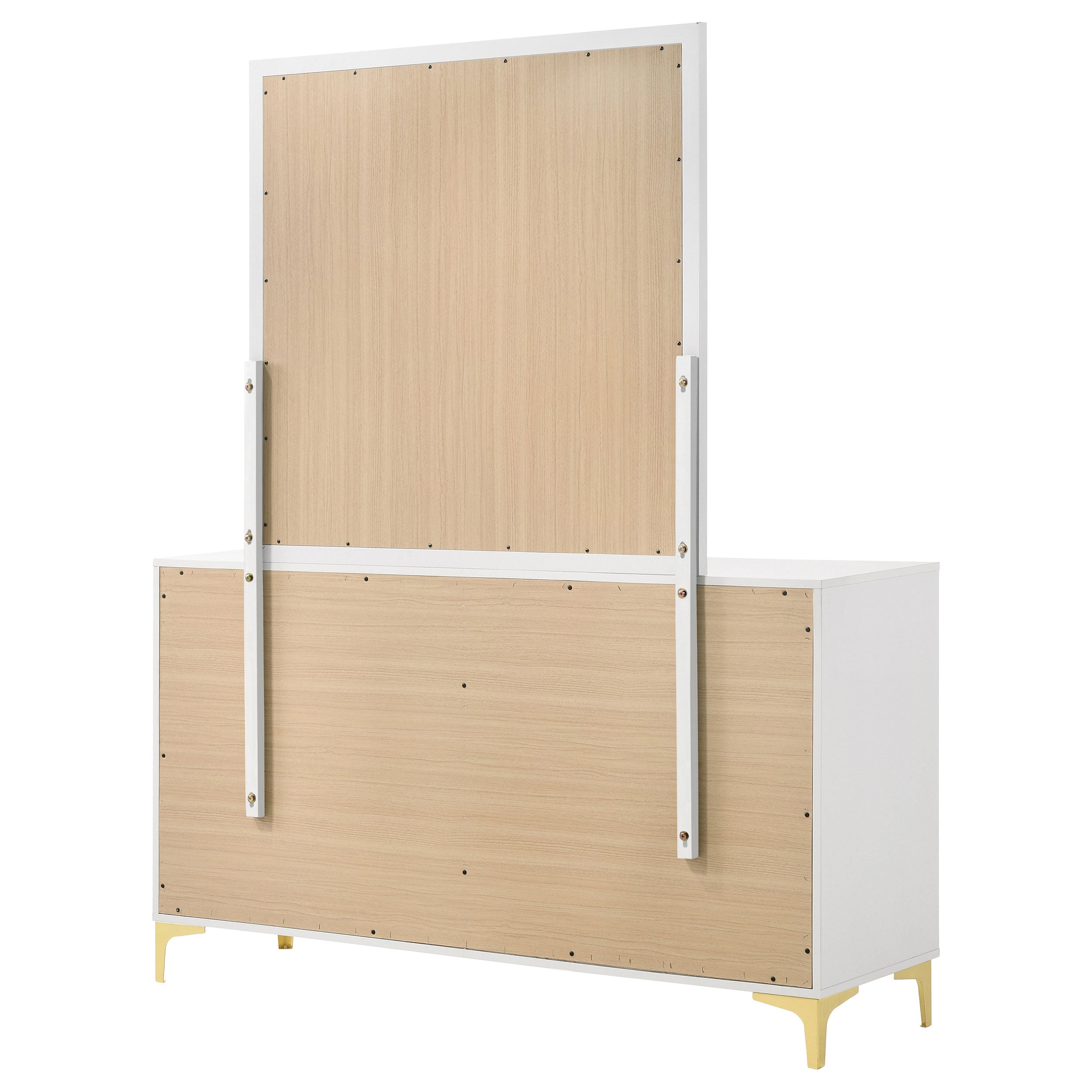 Kendall 6-drawer Dresser with Mirror White — view 8