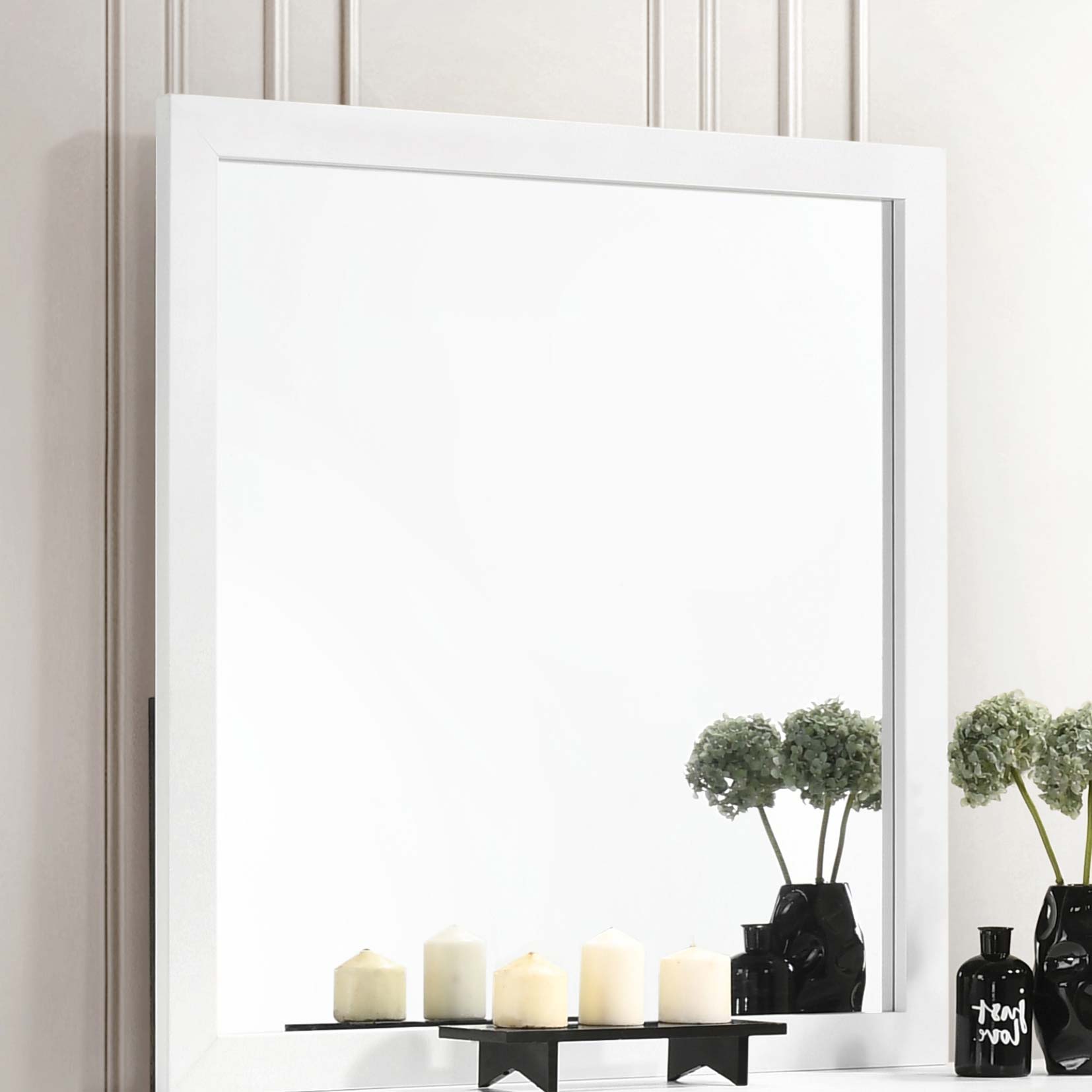 Kendall Dresser Mirror White — view 2