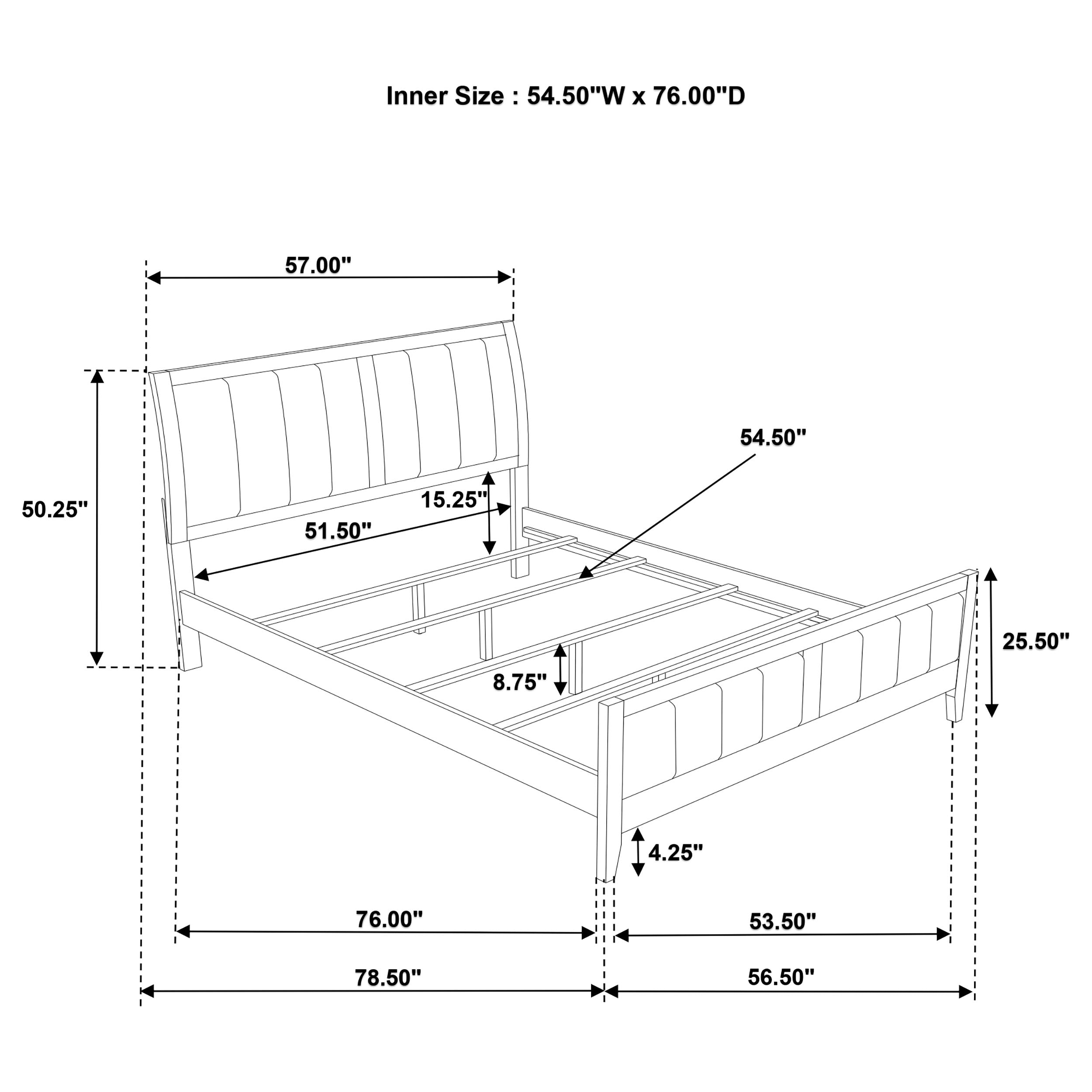 Wilkes 51-inch Upholstered Full Bed Dark Cocoa — view 11