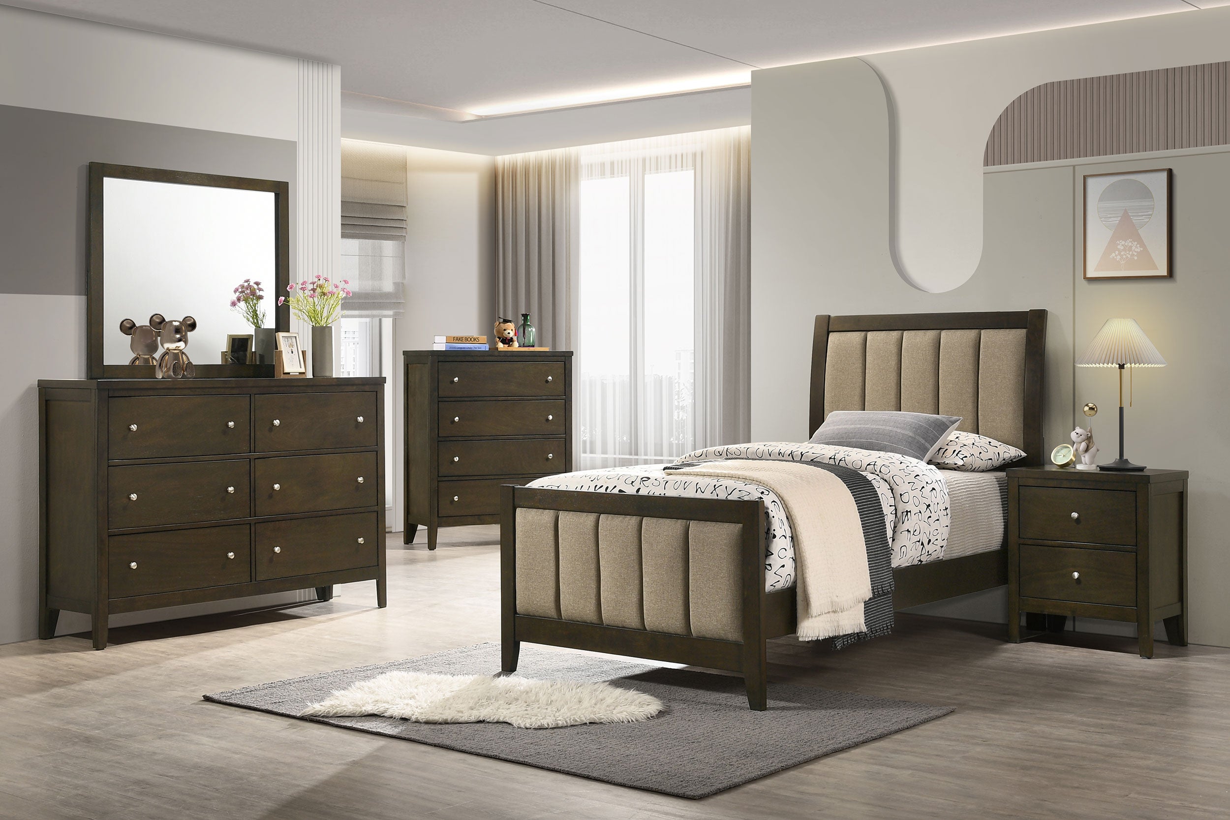 Wilkes 5-piece Twin Bedroom Set Dark Cocoa — view 1