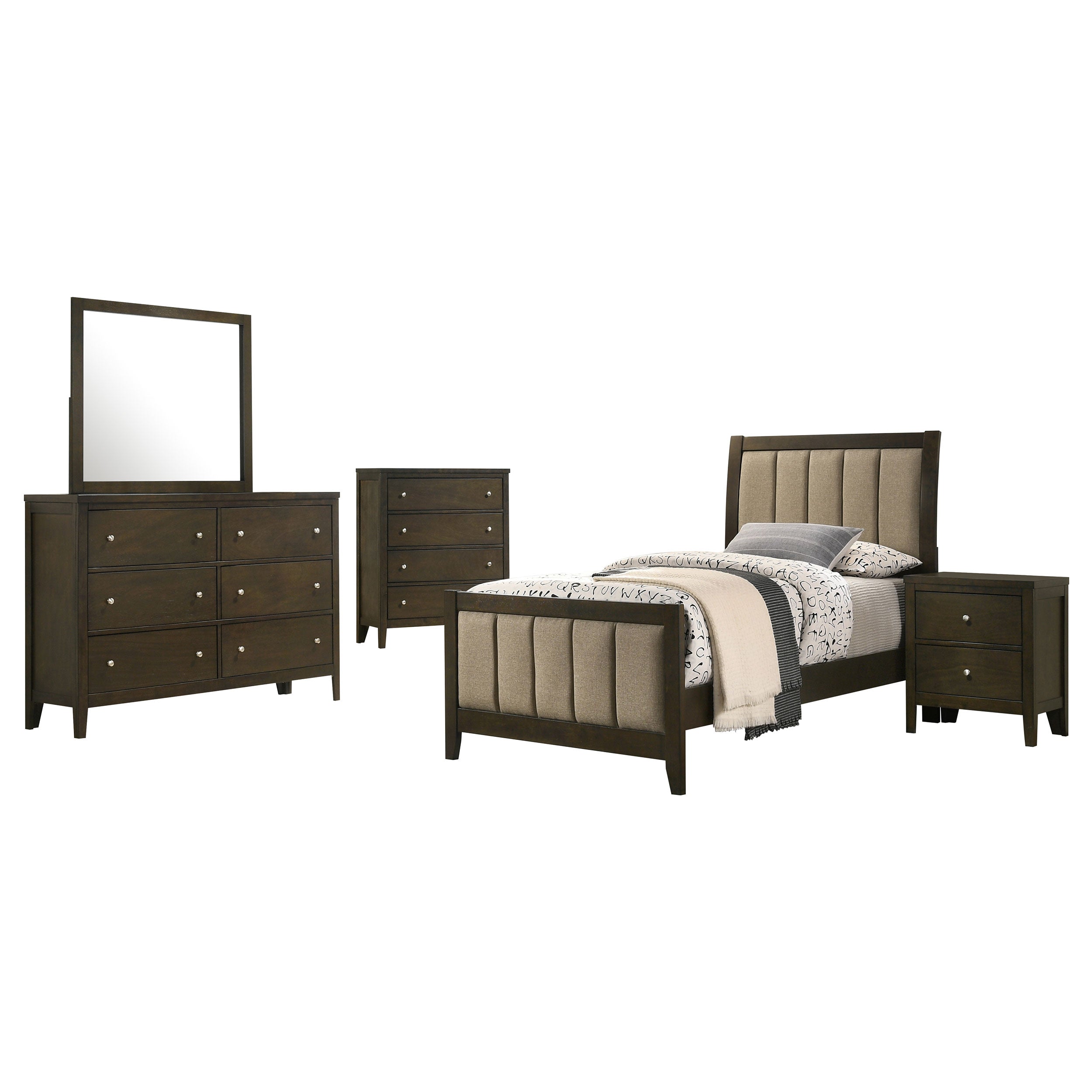 Wilkes 5-piece Twin Bedroom Set Dark Cocoa — view 2