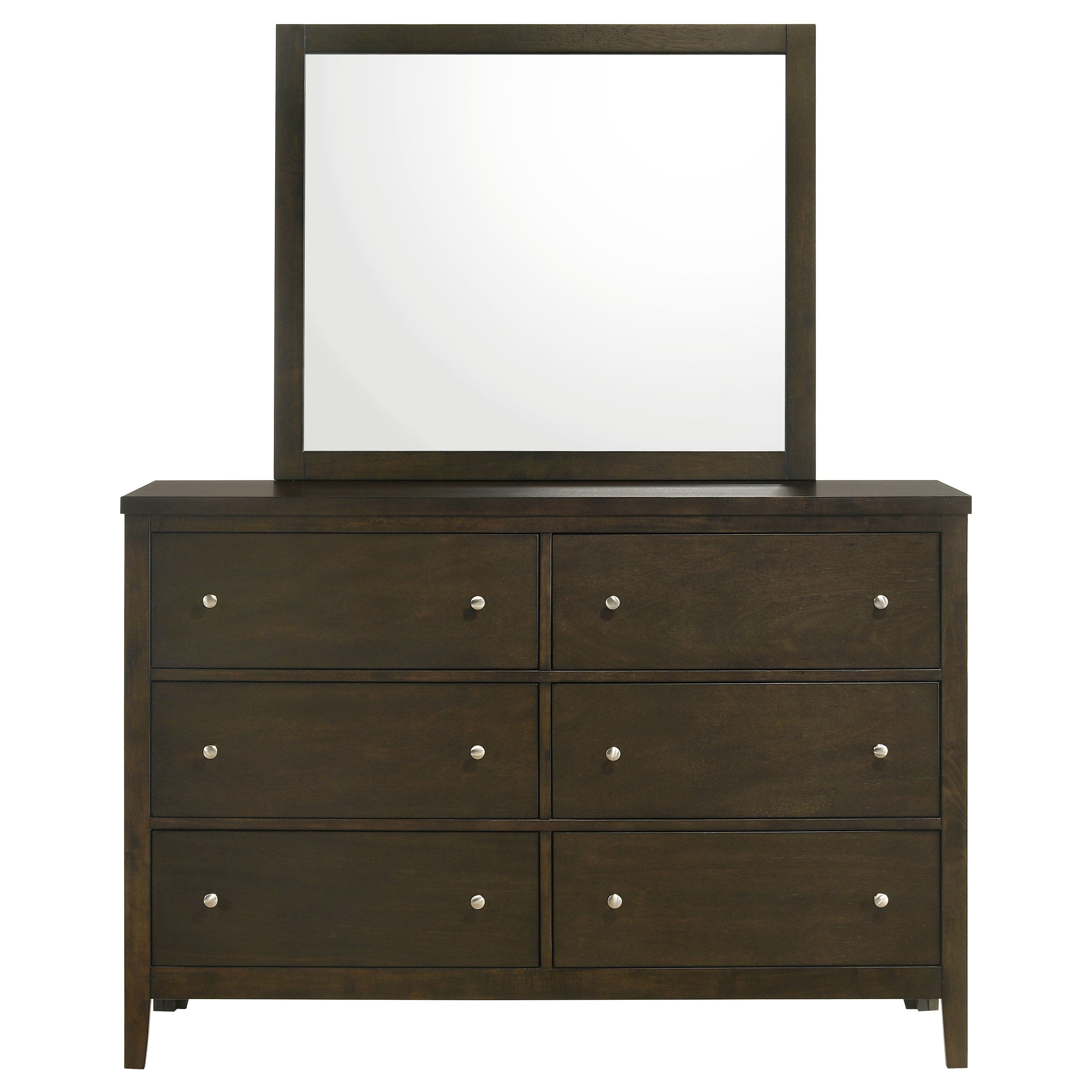 Wilkes 6-drawer Dresser and Mirror Dark Cocoa — view 3